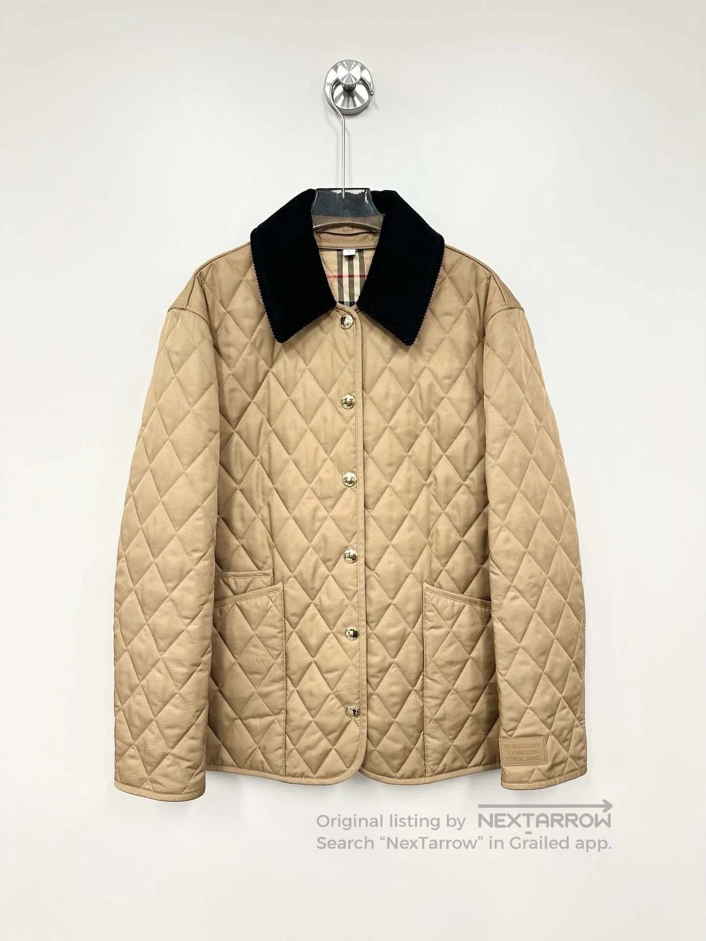 Burberry Burberry Camel Color Patchwork Ribbed Lapel Diamond Quilte Size XS / US 0-2 / IT 36-38 - 1 Thumbnail