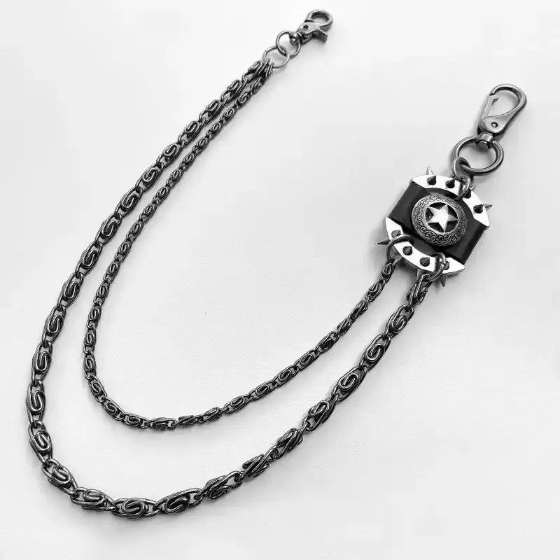 Vintage Punk Star Wallet Belt Keychain Size ONE SIZE - 2 Thumbnail