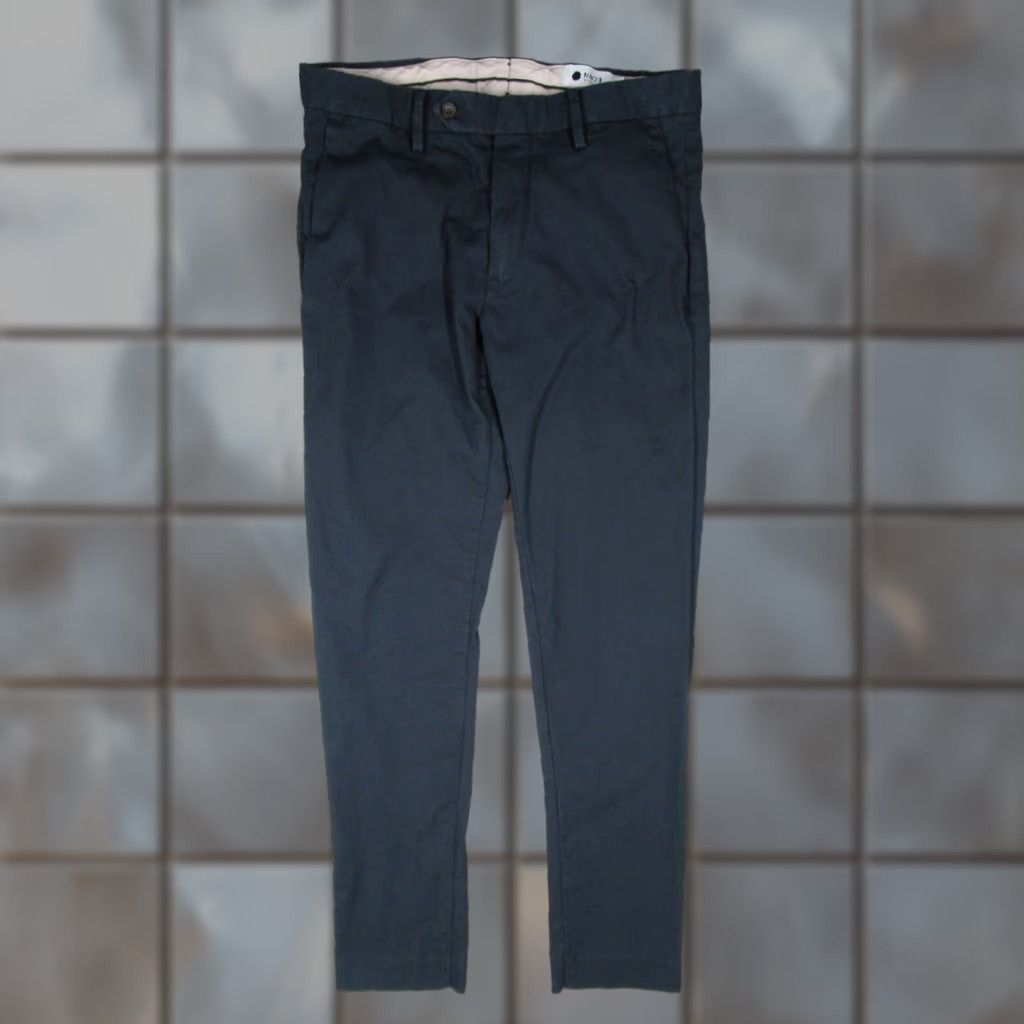 Vintage VINTAGE No Nationality Men's Slim Chino Pants 29 Blue Cotton Blend Casual Work Travel Size US 29 - 1 Thumbnail