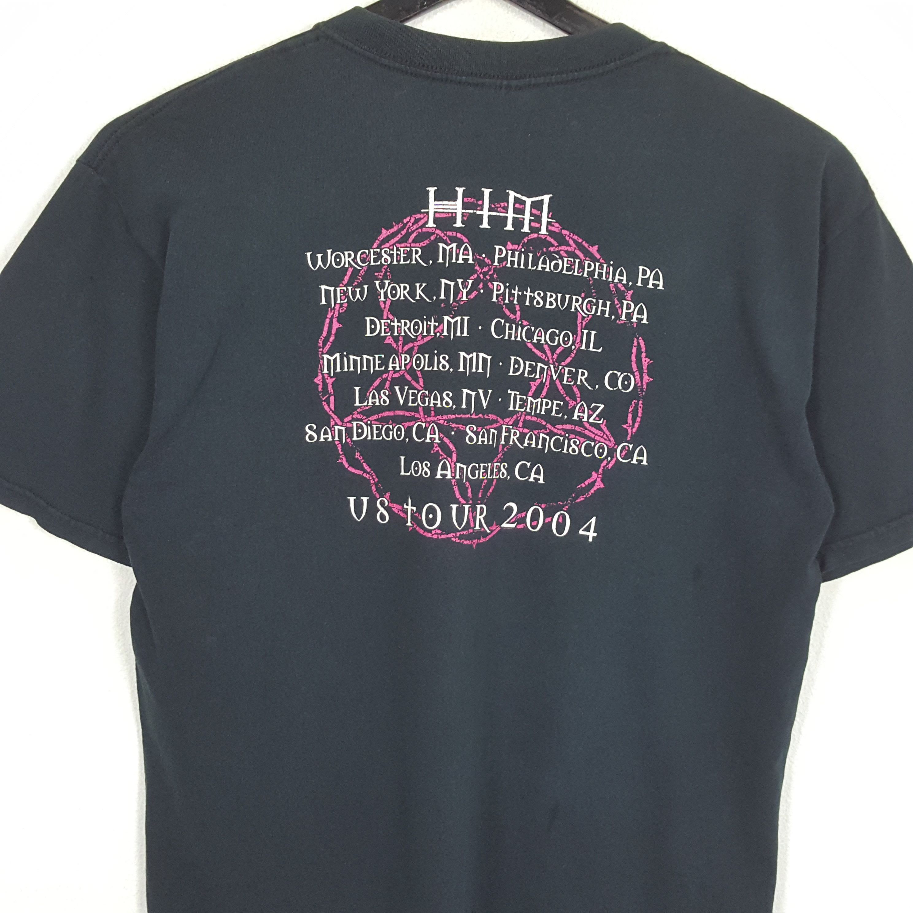 Band Tees × Vintage HIM Rock Band Music Tour Vintage Tshirt Size US L / EU 52-54 / 3 - 4 Thumbnail