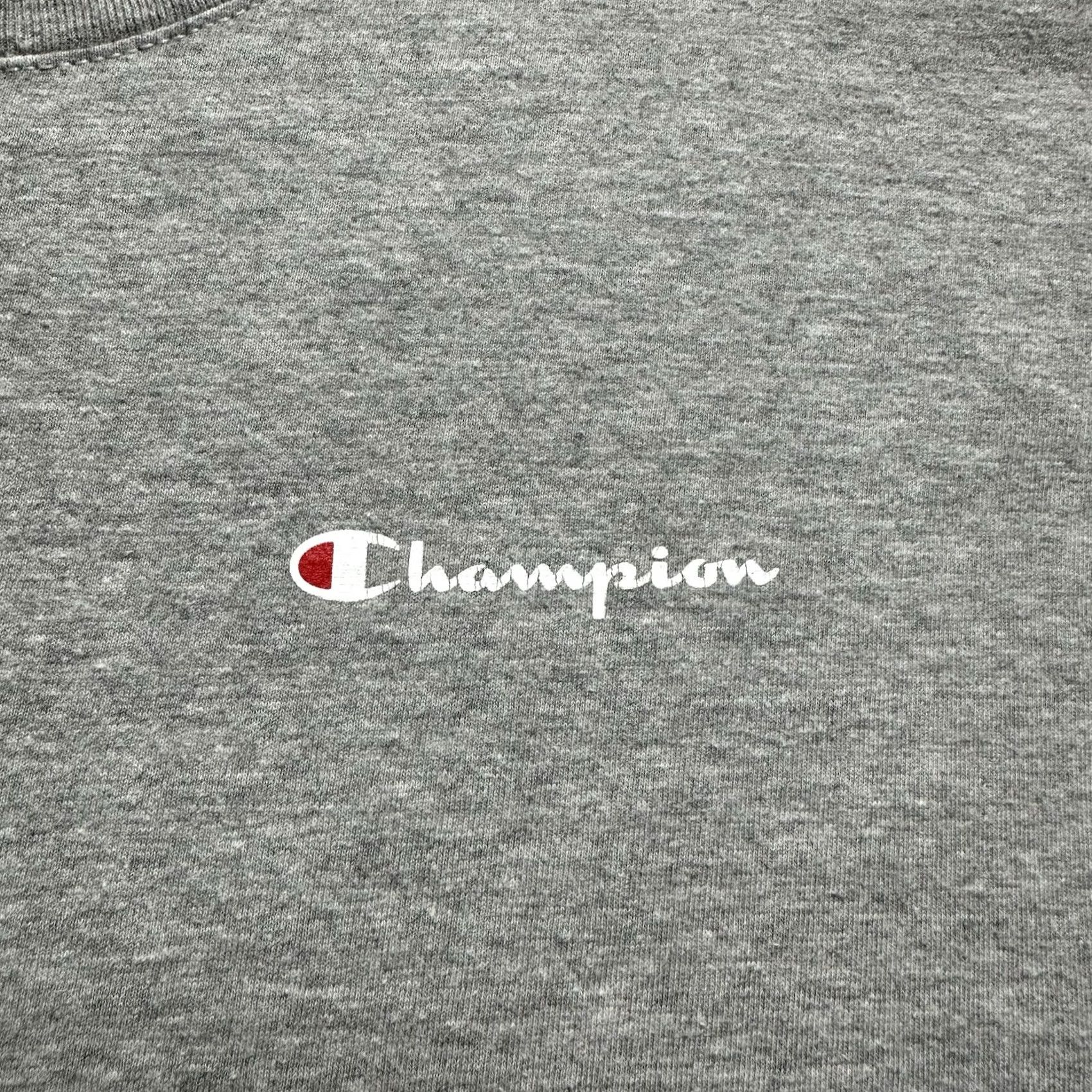 Champion VINTAGE Champion T-Shirt Mens Large Gray Spell Out Logo Classic Tee Casual 90s Size US L / EU 52-54 / 3 - 3 Thumbnail