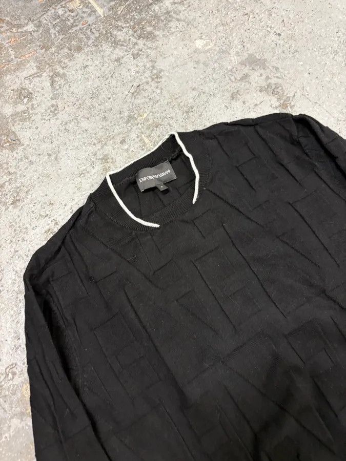 Emporio Armani SS2020 Emporio Armani Black Squared Sweater Size US S / EU 44-46 / 1 - 5 Thumbnail