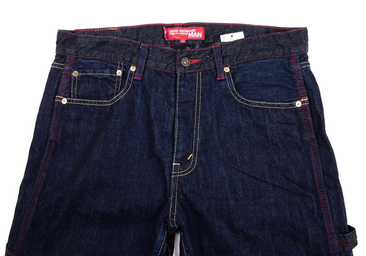 Junya Watanabe Color-Blocked Indigo Denim Short Painter Pants Size US 30 / EU 46 - 2 Thumbnail