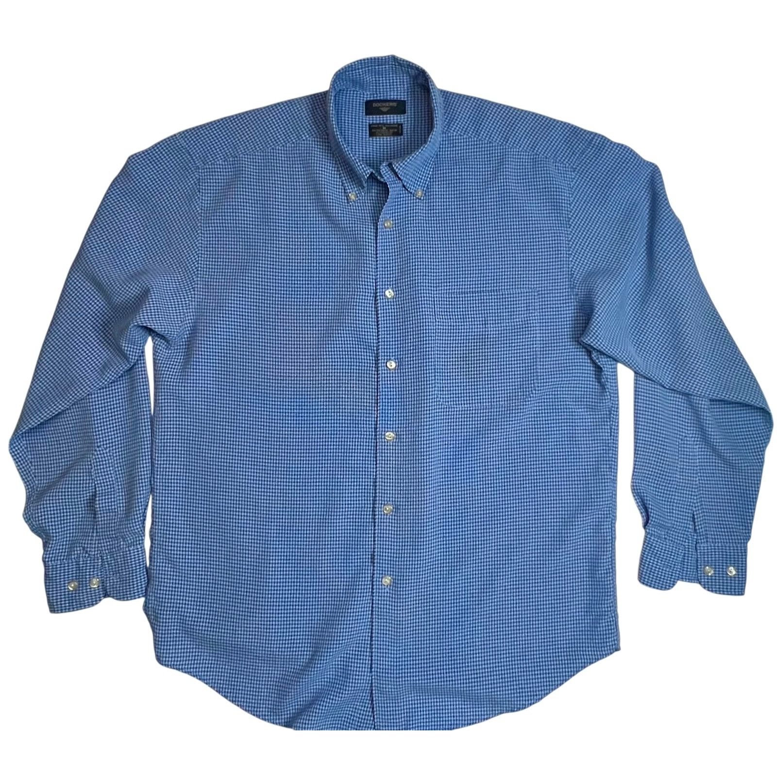 Dockers Dockers Blue Gingham Checker Button Down Shirt Long Sleeve Size US M / EU 48-50 / 2 - 8 Thumbnail