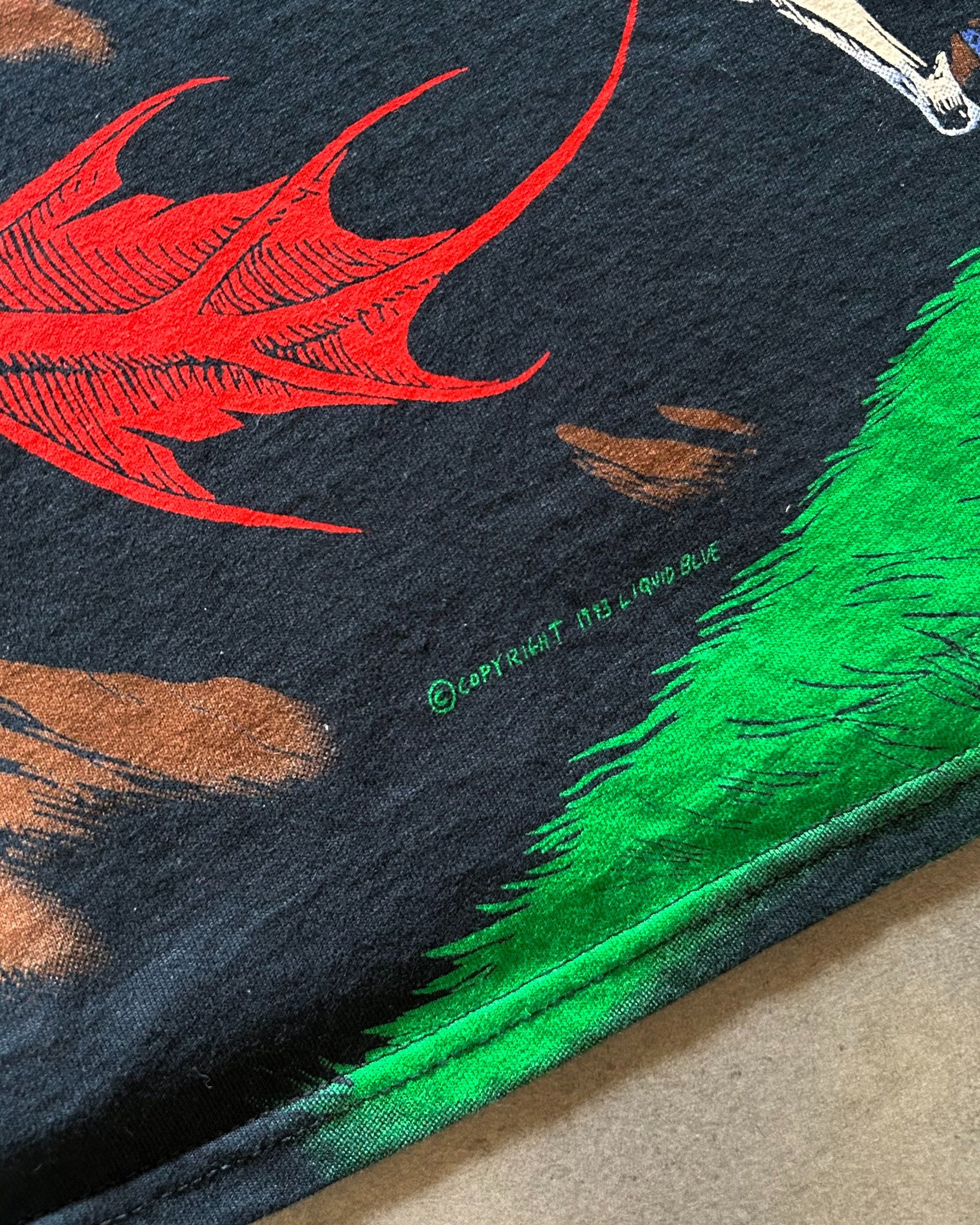 Liquid Blue Liquid Blue Dark Fantasy Dragon Black T-Shirt Size US XL / EU 56 / 4 - 5 Thumbnail