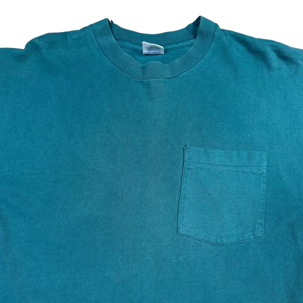 Vintage Vintage 90s Single Stitch Turquoise Pocket Shirt Adult XL Size US XL / EU 56 / 4 - 2 Thumbnail