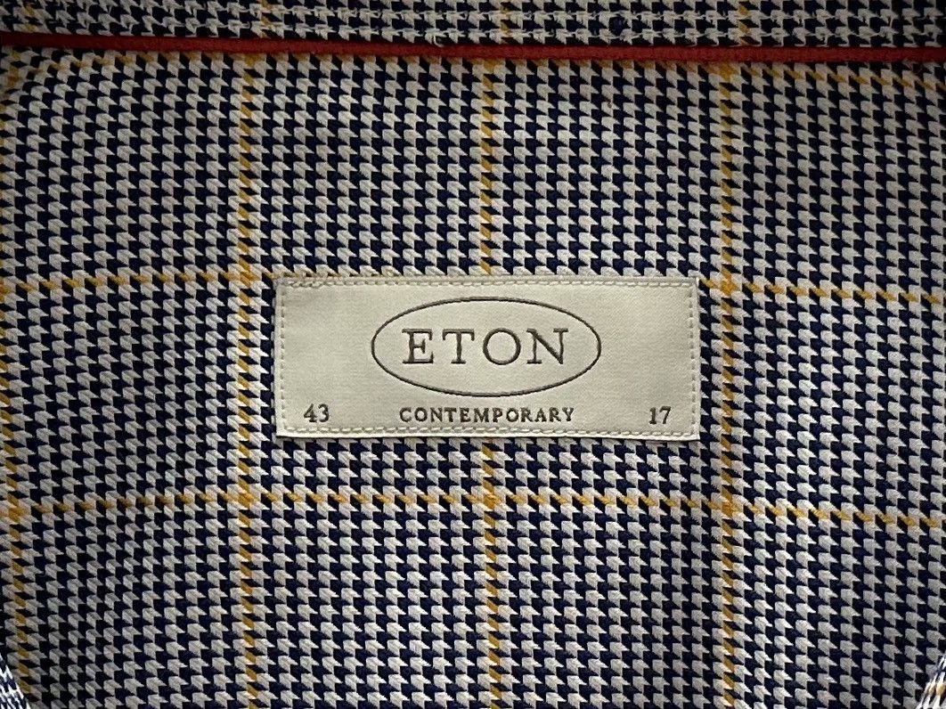 Eton × Flannel Eton Contemporary Men's Shirt Long Sleeve Men's Size 43 - 17 Size US L / EU 52-54 / 3 - 4 Thumbnail