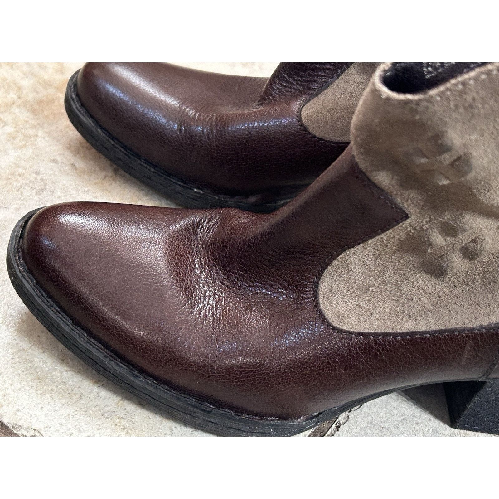Born Born Leather Heeled Ankle Boots Women’s Size 9.5 Brown Size US 9.5 / IT 39.5 - 10 Thumbnail