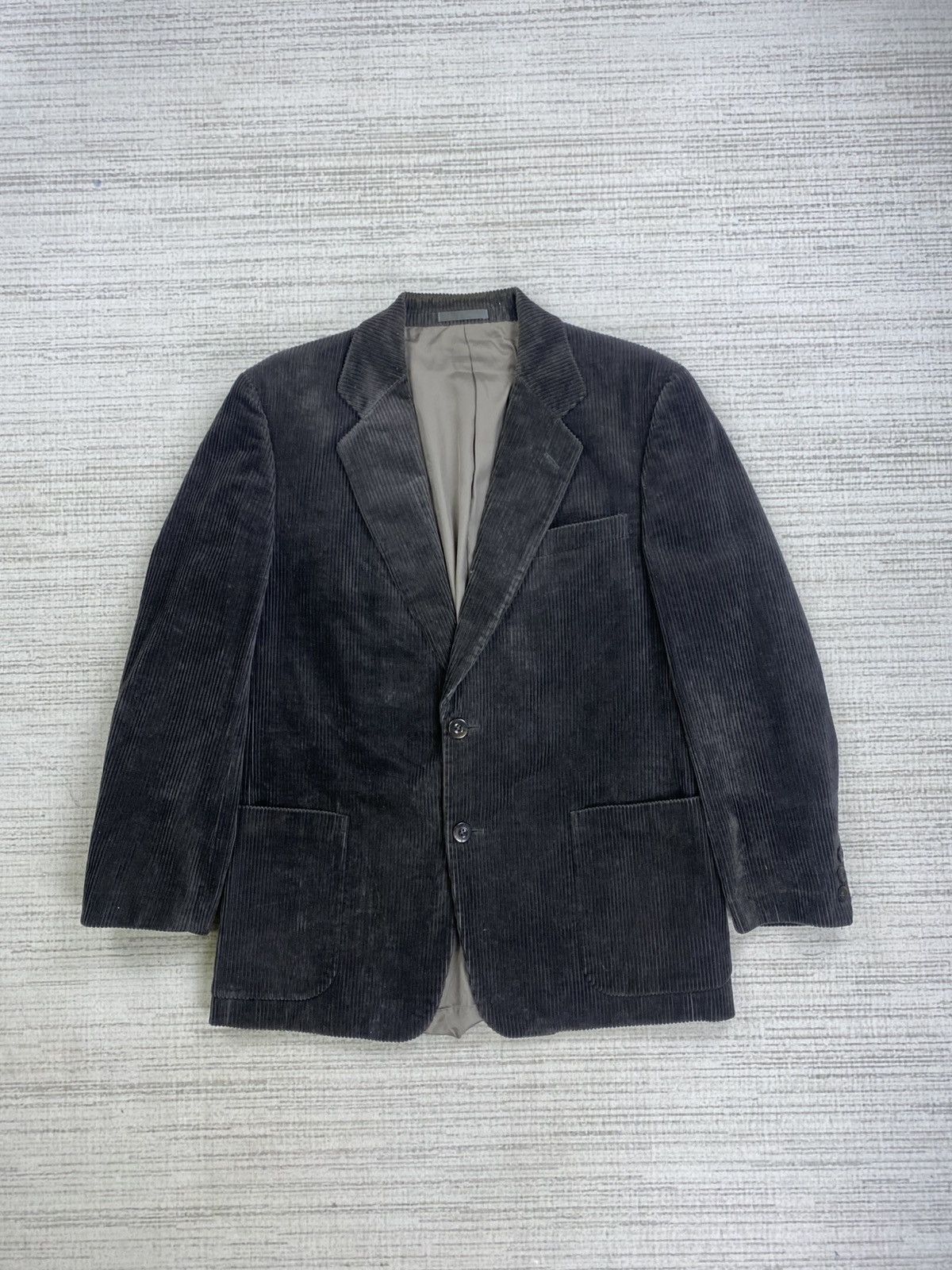 Burberry × Vintage Vtg 90s Burberrys London Corduroy Blazer Jacket Size US M / EU 48-50 / 2 - 1 Thumbnail