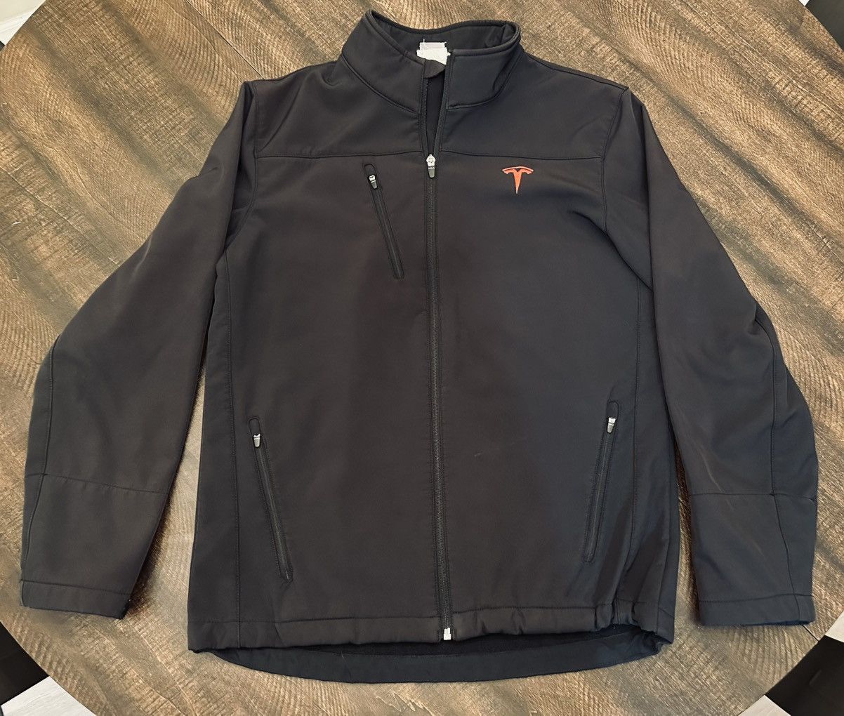 Tesla Employee Men's Jacket Black Softshell Full Zip-Medium