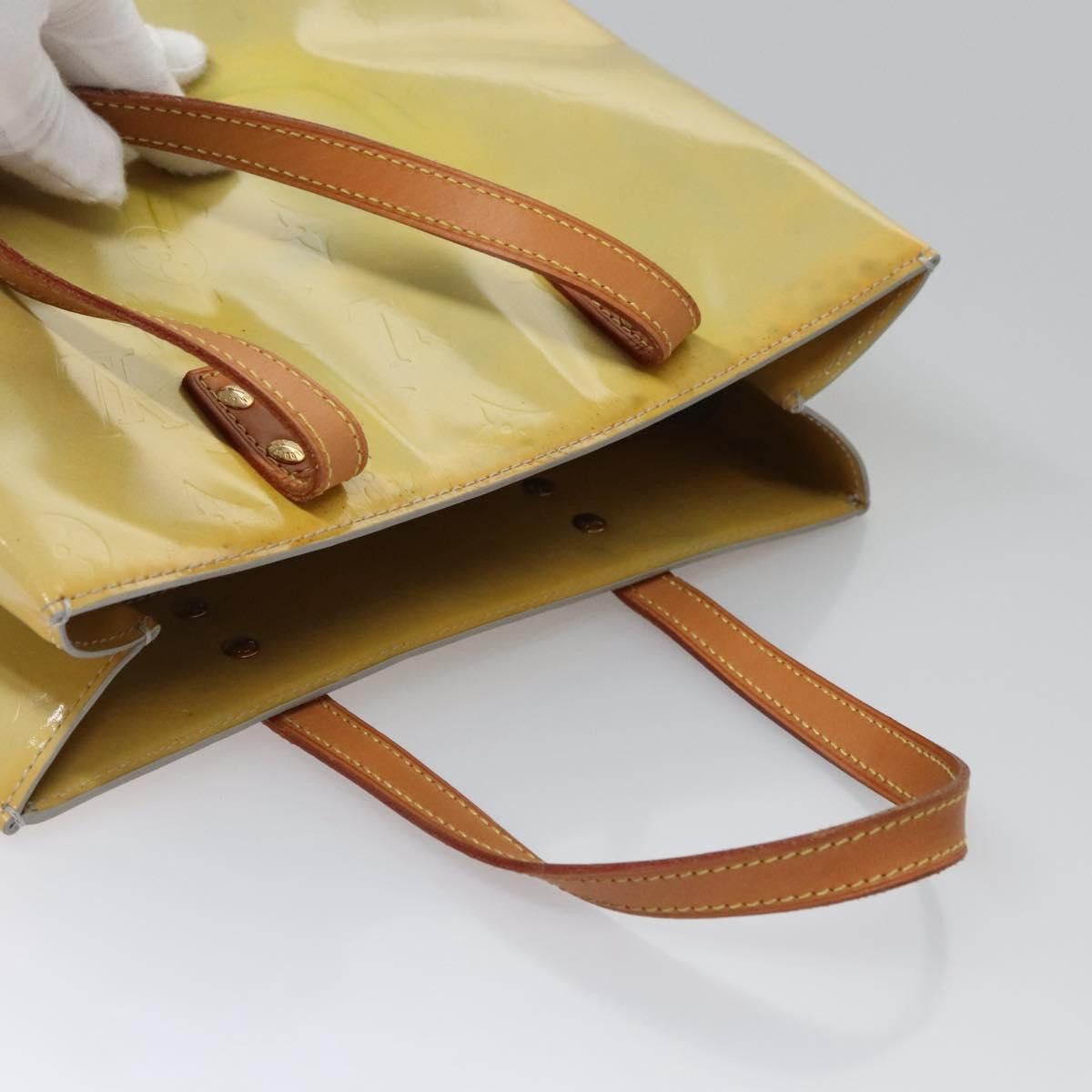Louis Vuitton LOUIS VUITTON Monogram Vernis Reade MM Hand Bag Gris M91142 Size ONE SIZE - 8 Thumbnail