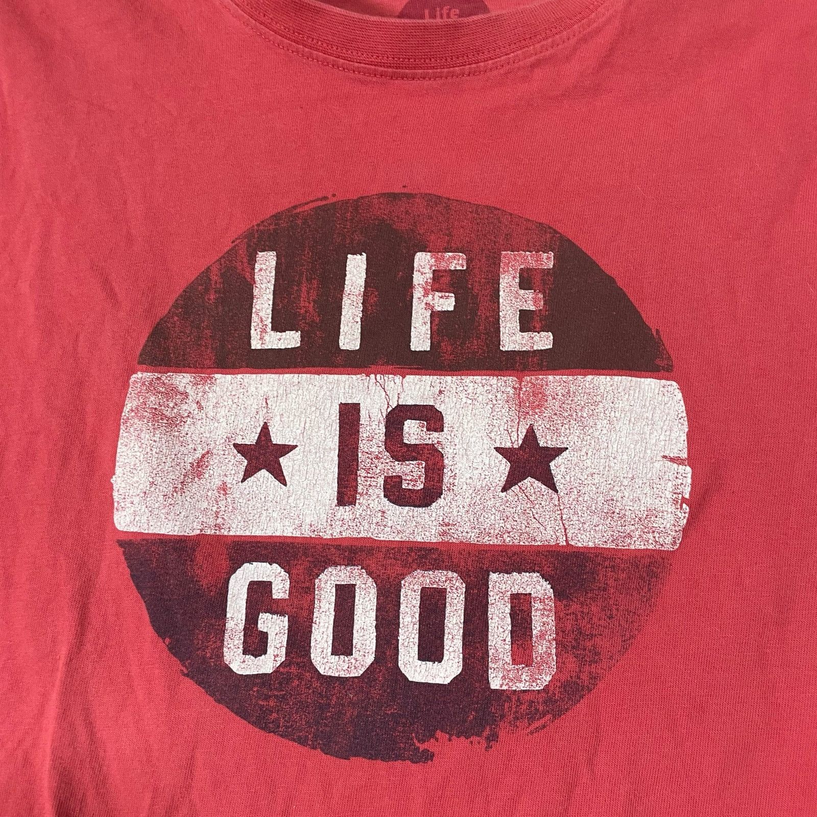 Life is Good Life is Good Men's Red Short Sleeve Crusher Tee - Size XL Size US XL / EU 56 / 4 - 3 Thumbnail
