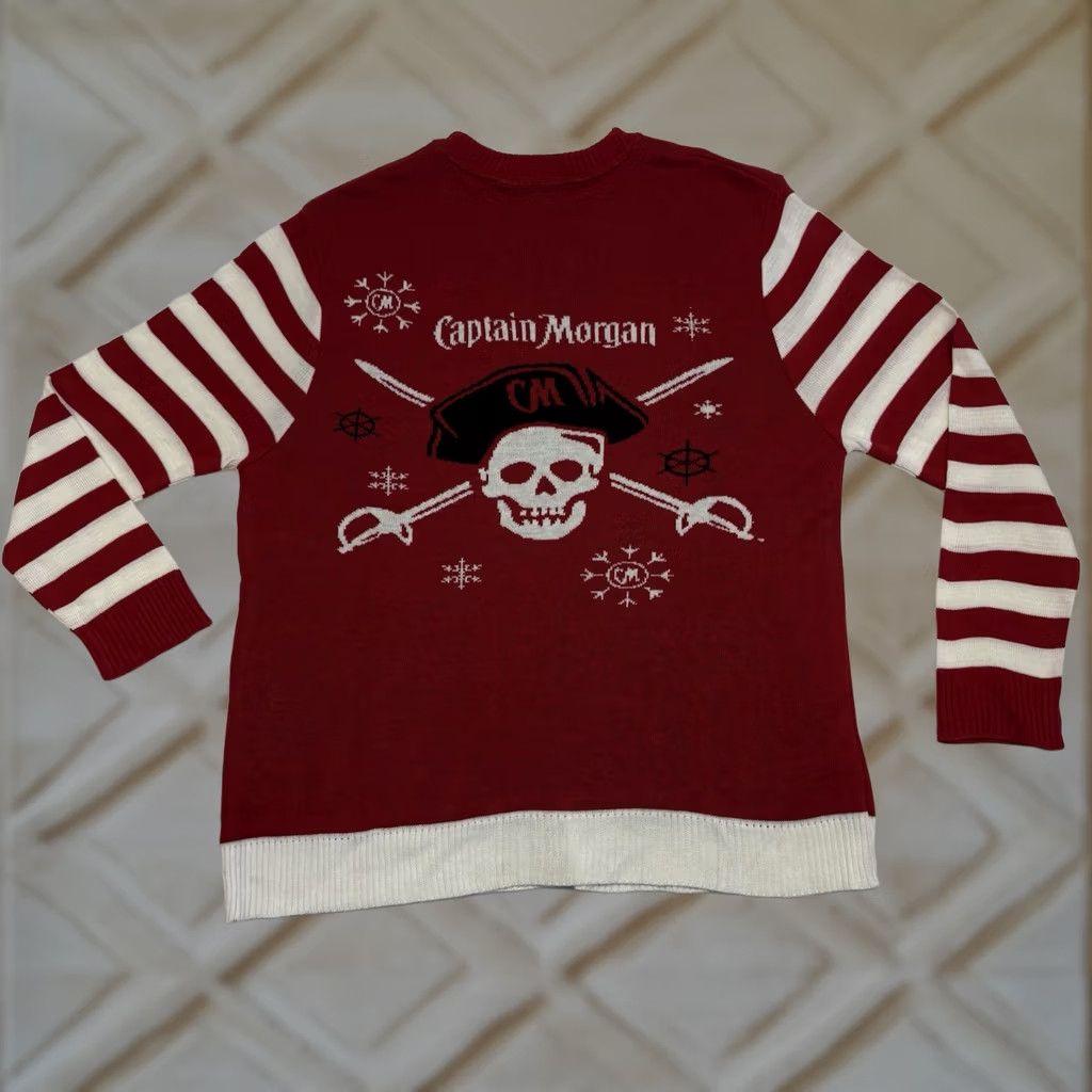 Vintage Captain Morgan The Standing Captain Ugly Christmas Sweater Men’s Size S Red Crew Neck Pullover Acrylic Size US S / EU 44-46 / 1 - 1 Thumbnail