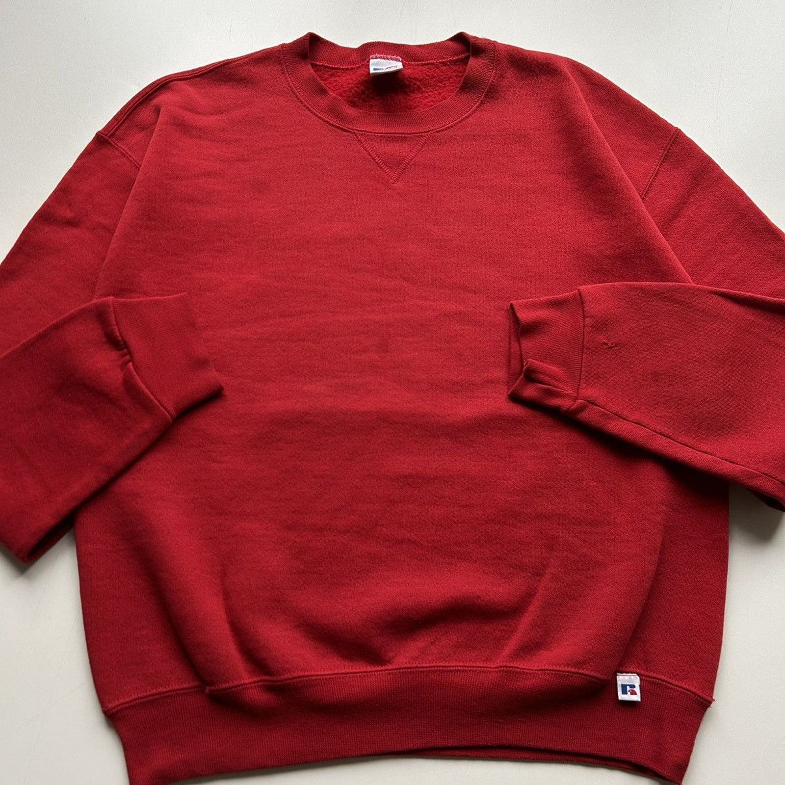 Russell Athletic Vintage 90s Russell Athletic Red Blank Basic Crewneck Medium Size US M / EU 48-50 / 2 - 2 Thumbnail