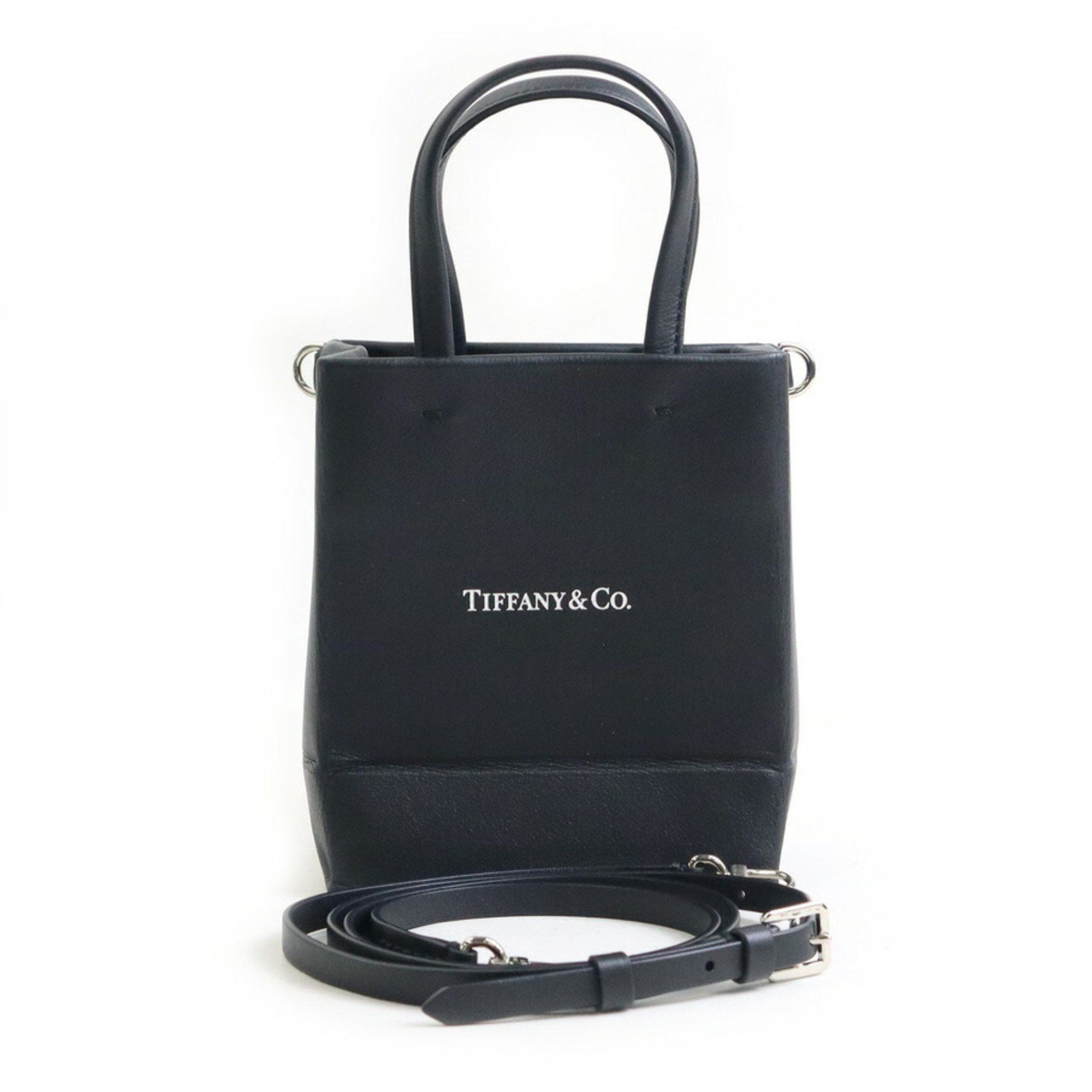 Tiffany & Co. Tiffany & Co. Mini Tote Shoulder Bag, Leather, Black, Women's, 90175g Size ONE SIZE - 1 Thumbnail