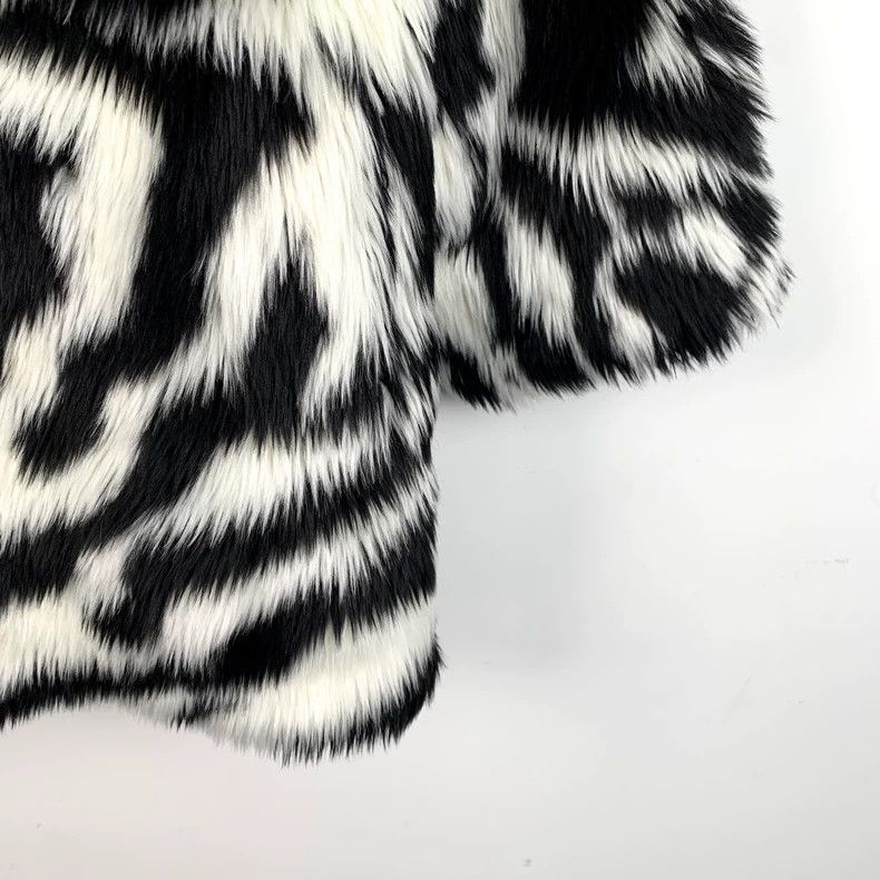 Gucci Gucci Size 36 23 color-blocked zebra-print mink fleece coat Size US XS / EU 42 / 0 - 4 Thumbnail
