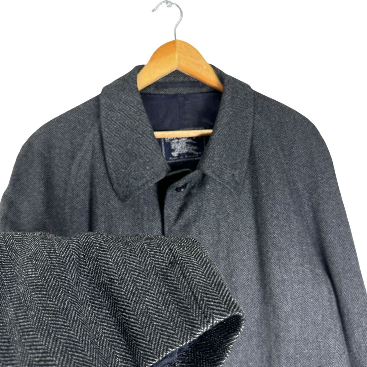 Burberry 🔥BURBERRY HERRINGBONE CASHMERE OVERCOAT LONG JACKET Size US L / EU 52-54 / 3 - 4 Thumbnail