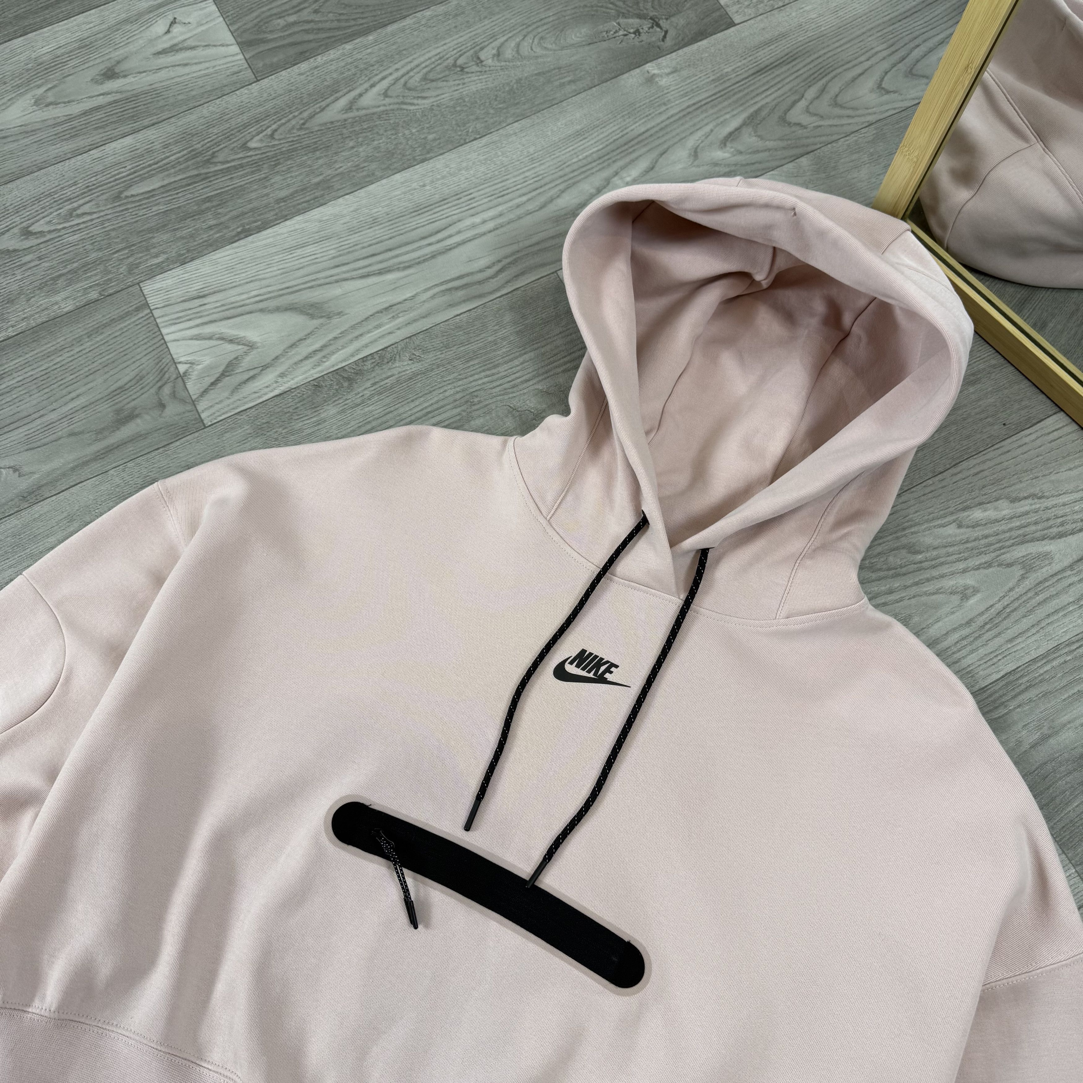 Nike Nike Tech Fleece Women's Pink Crop Top Hoodie Hooded Sweat Size M / US 6-8 / IT 42-44 - 6 Thumbnail