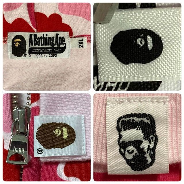 Bape BAPE ABC Camo Pink Crystal Stone Shark Full Zip Hoodie APE Size US XXL / EU 58 / 5 - 8 Thumbnail