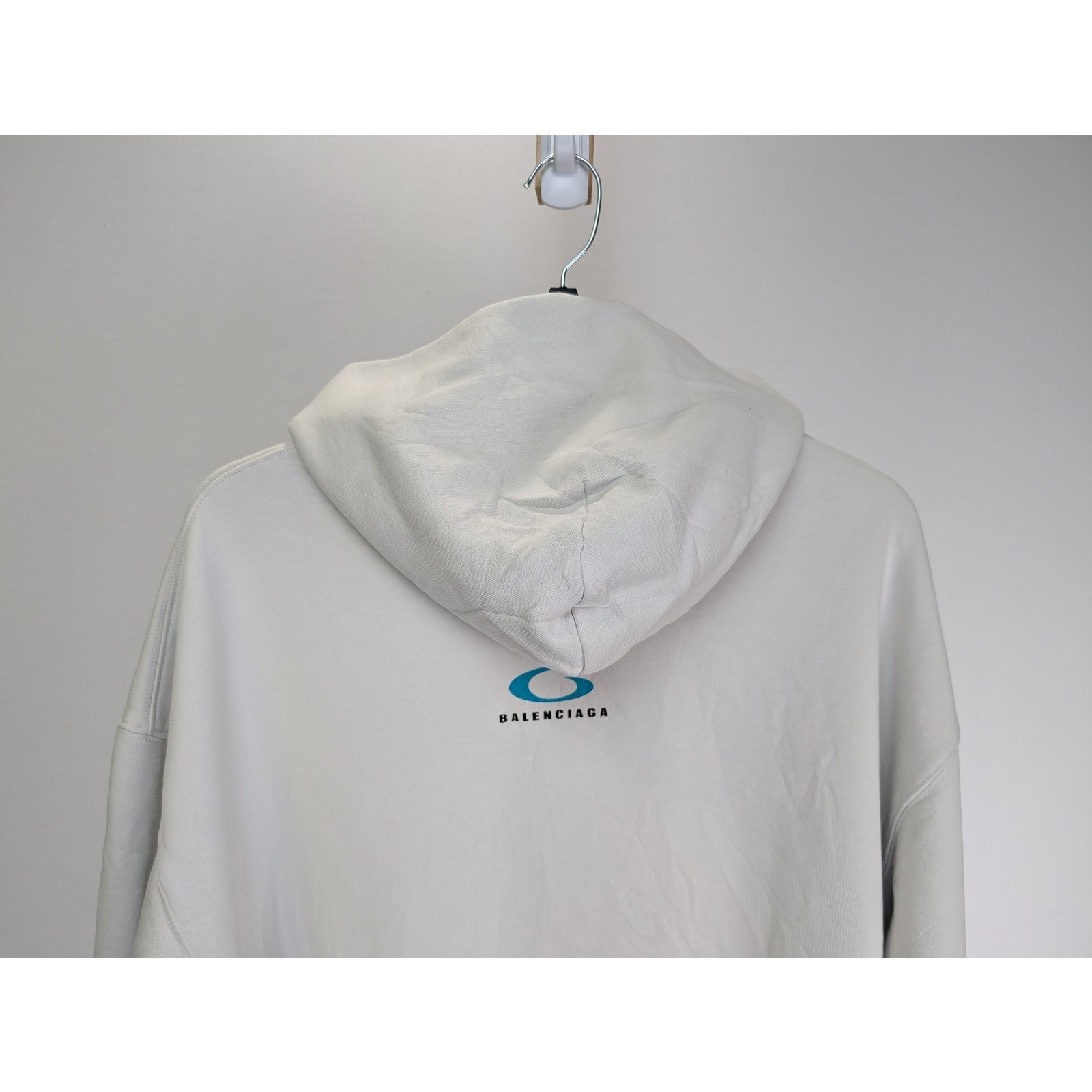 Balenciaga o1rshd1 Zip-up Hoodie Loop Sports Icon Print Mol Dirty White Size US L / EU 52-54 / 3 - 11 Thumbnail