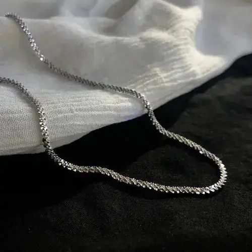Other Silver Shiny Collarbone Chain Necklace Size ONE SIZE - 2 Thumbnail