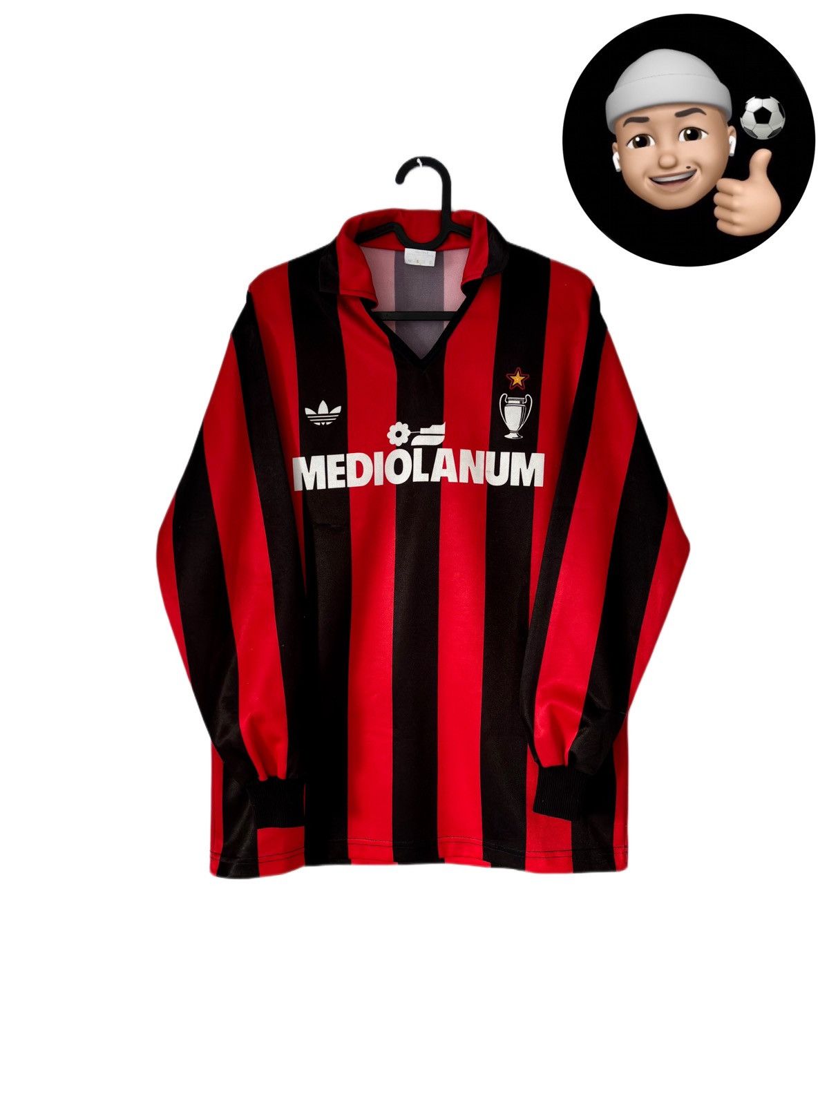 1990 1992 AC Milan Adidas Vintage Home Soccer Jersey Maglia