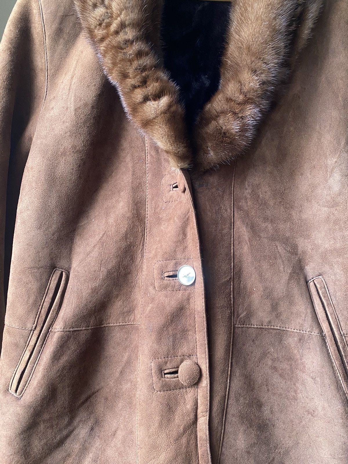 Vintage HIVERREINE SHEEPSKIN LEATHER JACKET FOX FUR INNER PUNK LGB Size US M / EU 48-50 / 2 - 10 Thumbnail