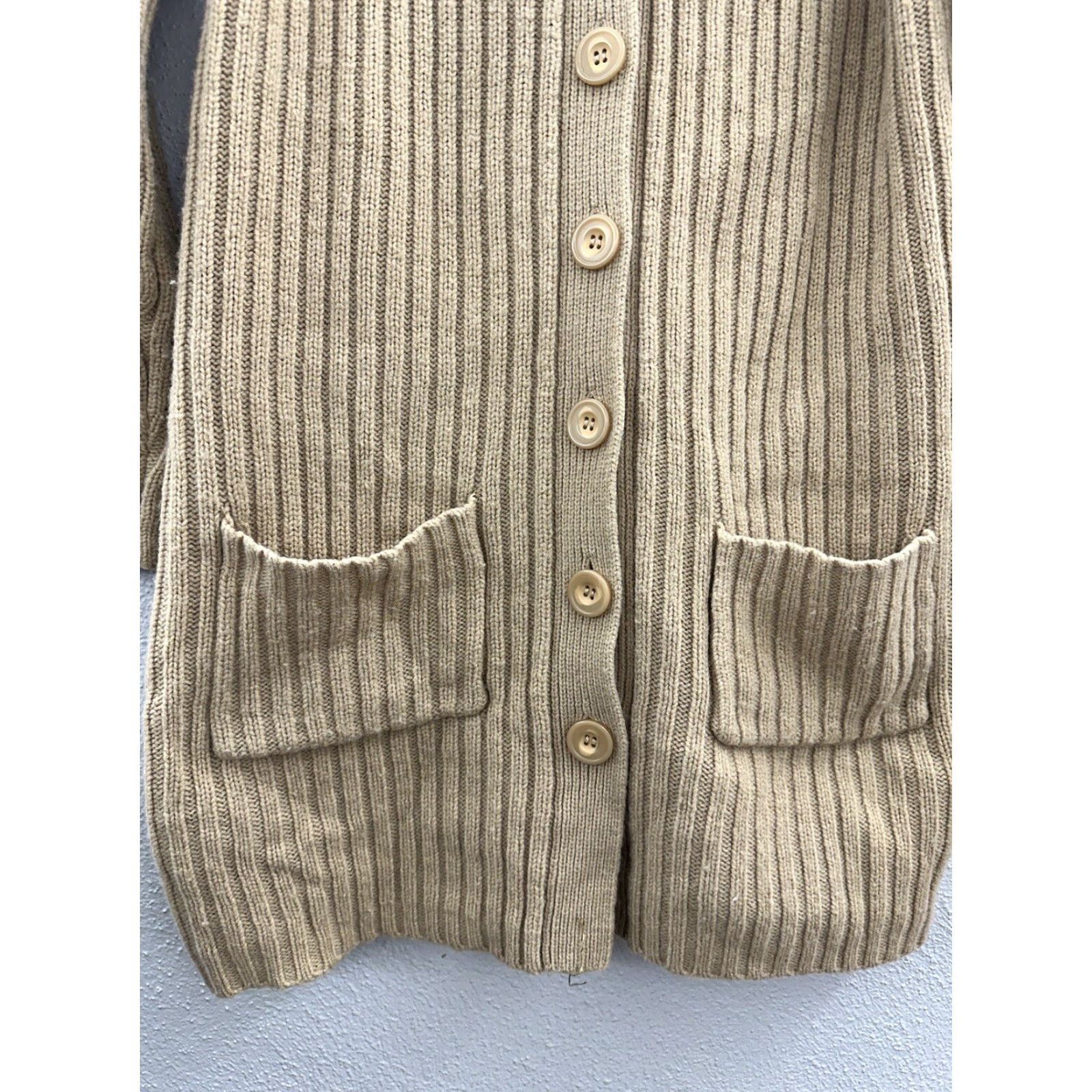 Vintage PRIA Cardigan Women Shirt Adult Small Brown Wool Blend Long Sleeve Full Button Up Sweater Vintage No Size S / US 4 / IT 40 - 3 Thumbnail