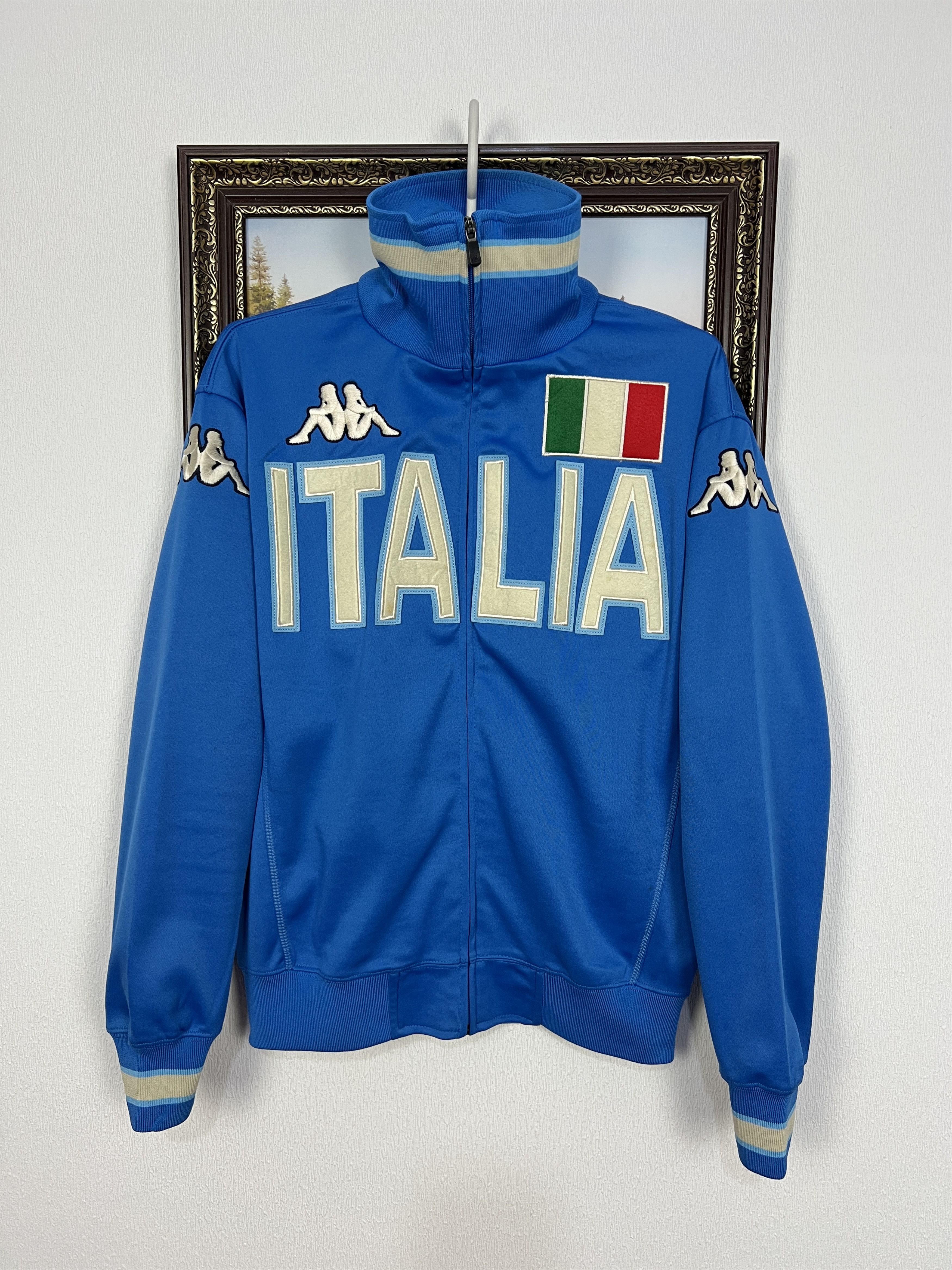 Kappa Vintage Kappa Italy Football Sweatshirt Soccer Jacket Blue Size US M / EU 48-50 / 2 - 1 Thumbnail