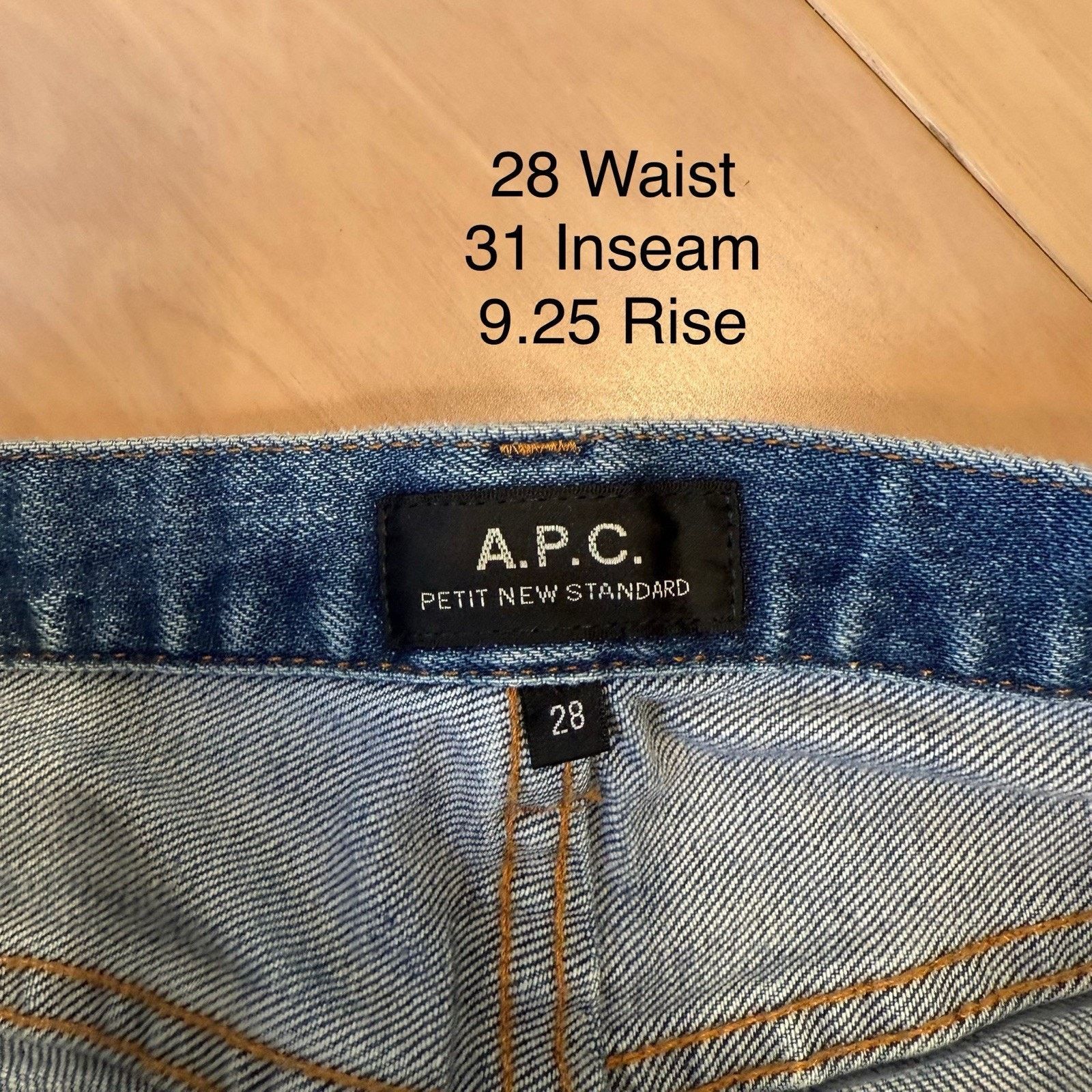 A.P.C. APC Jeans 28 Blue Medium Wash Denim Japan Button Fly Size US 28 / EU 44 - 6 Thumbnail