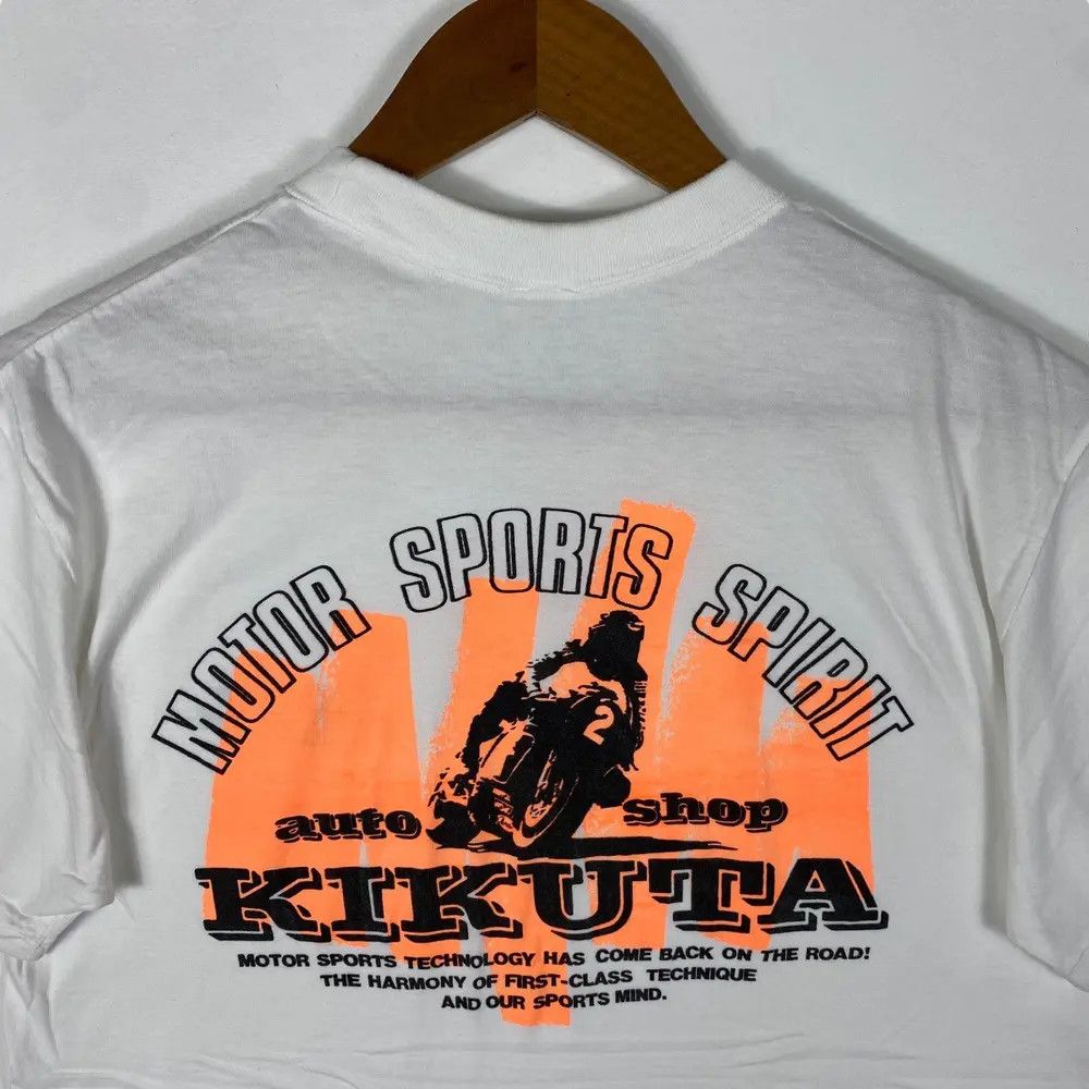 Japanese Brand Vintage 80's KIKUTA Auto Shop Racing Service Tee Shirt Size US M / EU 48-50 / 2 - 2 Thumbnail
