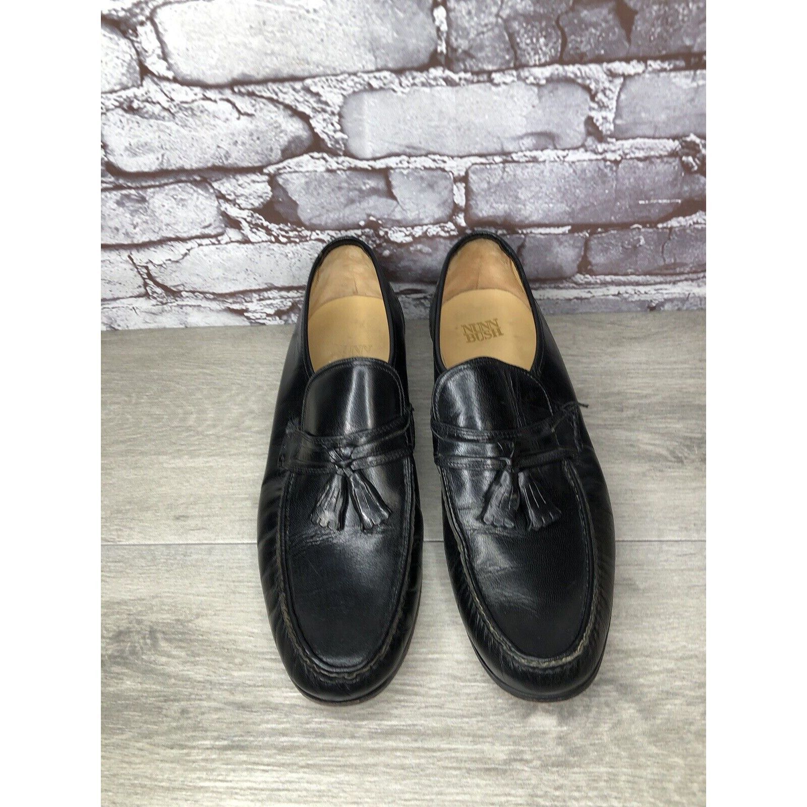 Nunn Bush Nunn Bush Black Leather Slip On Tassel Loafers Dress Shoes M Size US 10 / EU 43 - 18 Thumbnail