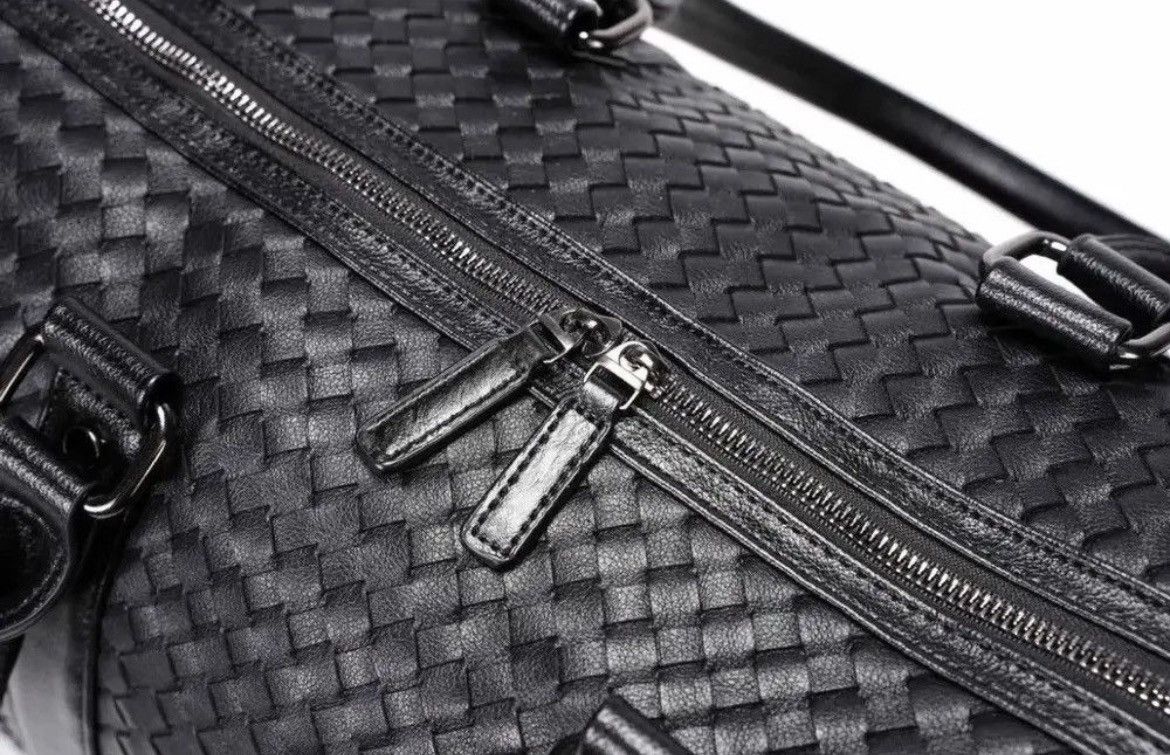 Japanese Brand × Vintage Outdoor retro woven travel duffle bag pu leather Size ONE SIZE - 8 Thumbnail