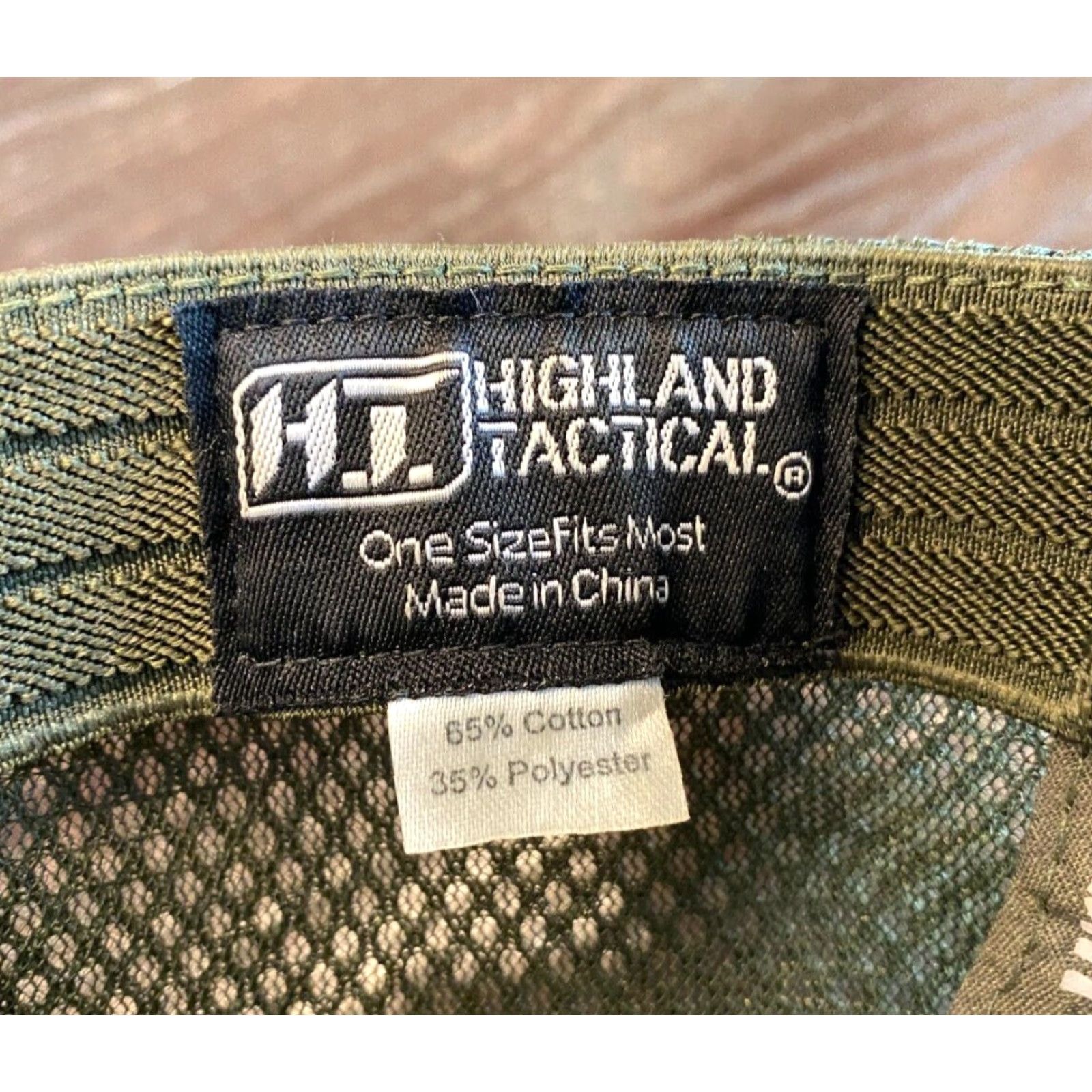 Vintage Highland Tactical Hat Adult One Size Green Hook Loop American Flag Logo Baseball Cap Men Size ONE SIZE - 7 Thumbnail