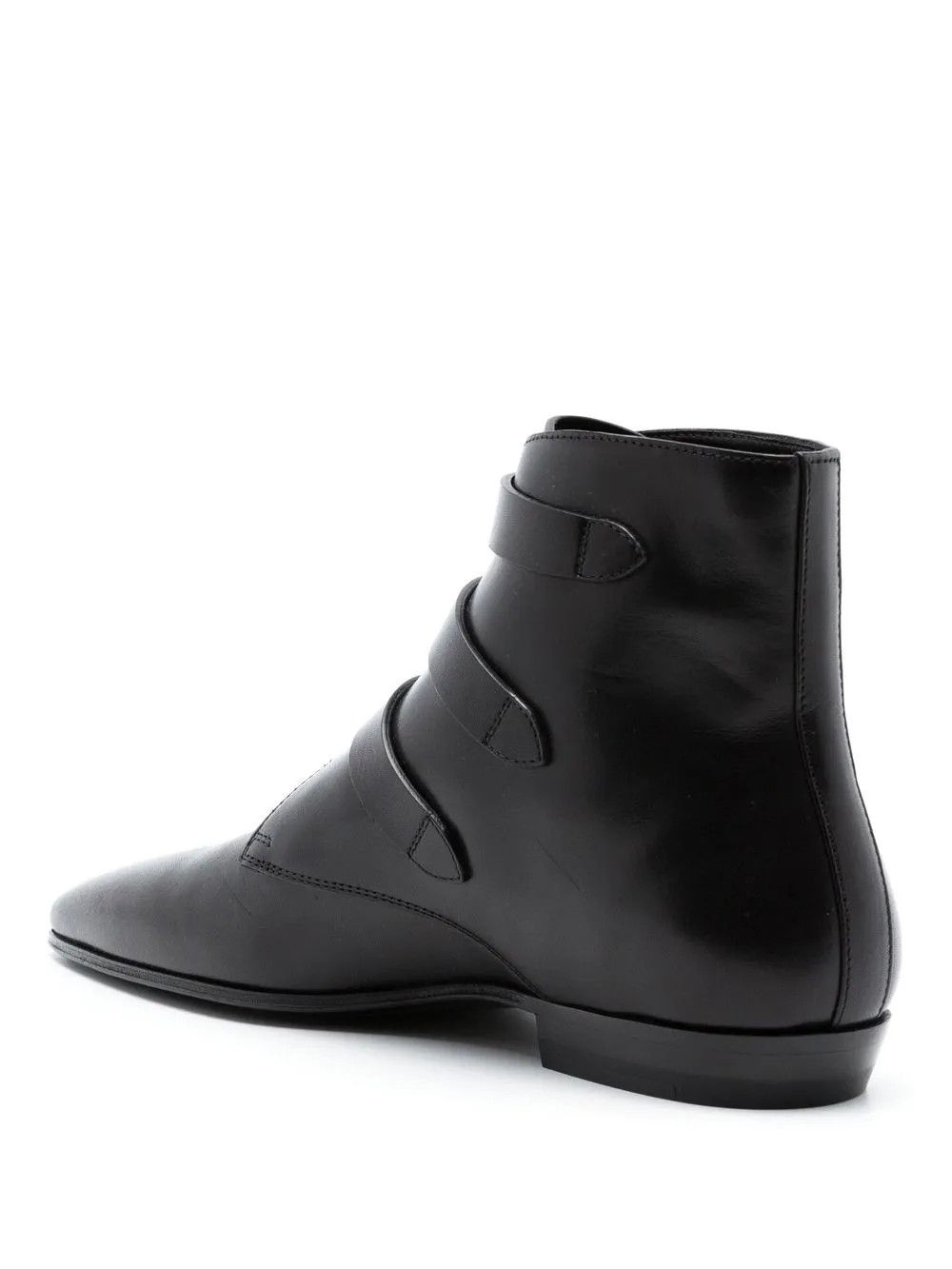 Saint Laurent Paris o1bcso1str1225 Smith Sneakers In Grained Leather in Black Size US 7 / IT 37 - 3 Thumbnail