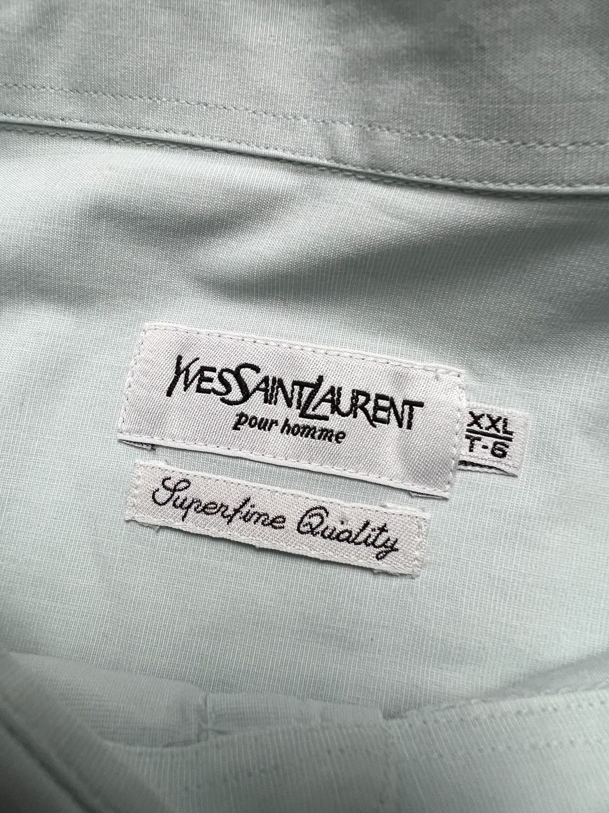 Yves Saint Laurent Lux YSL Shirt Cotton Yves Saint Laurent Summer Shirtsleeve Size US XXL / EU 58 / 5 - 9 Thumbnail