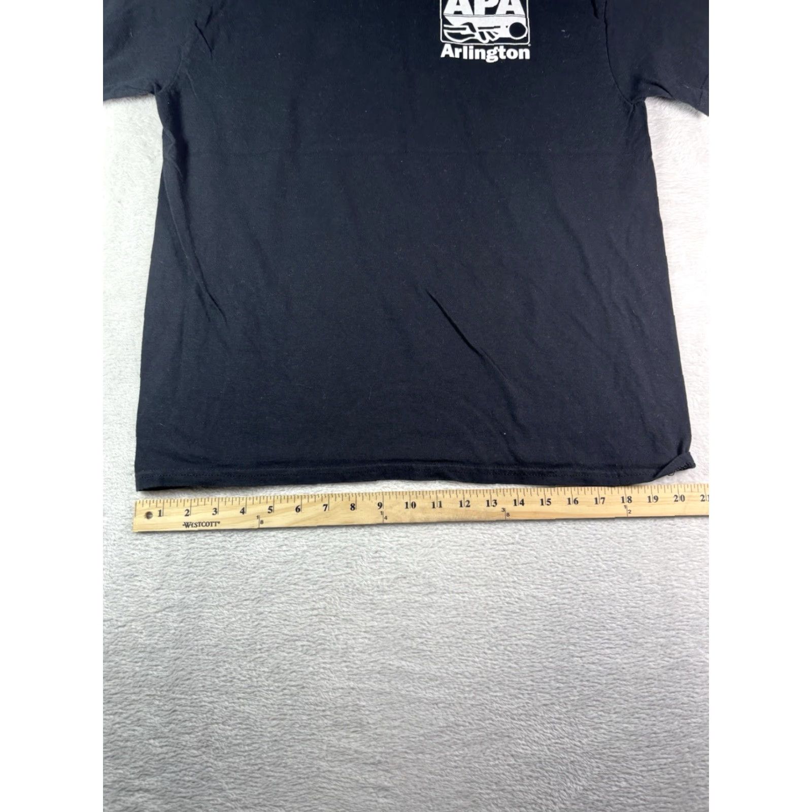 Gildan Gildan Men's T-Shirt Regular L Black "APA 2023 World Qualifiers Las Vegas Pool" T-Shirt Shirt Mens Black Cotton Short Sleeve Crew Neck USA 2020s Size US L / EU 52-54 / 3 - 4 Thumbnail