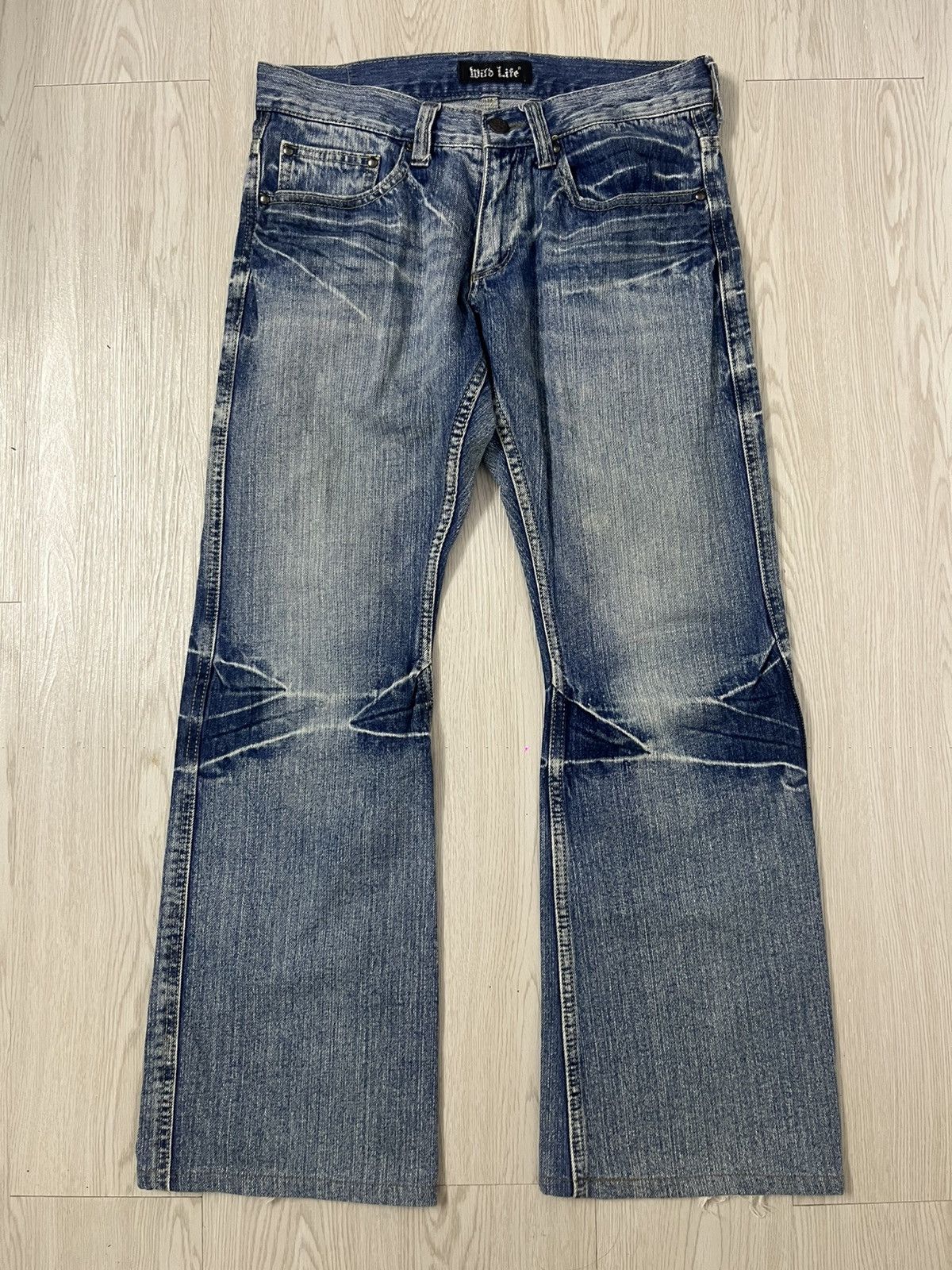 Japanese Brand Vintage Y2k Style Wild Life Flared Wings Jeans Size US 29 - 6 Thumbnail