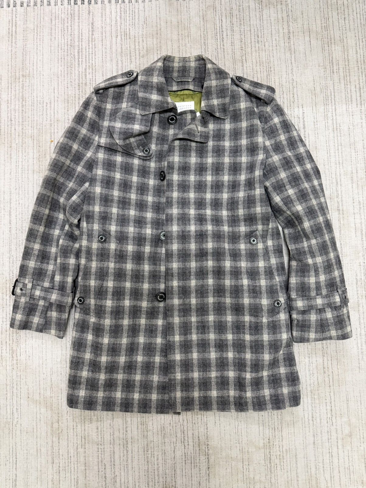 Junya Watanabe × Mackintosh Vintage 80s Mackintosh philosophy trench jacket Size US M / EU 48-50 / 2 - 1 Thumbnail