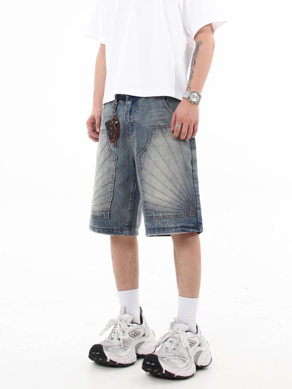 Designer × Japanese Brand Sun of Tokyo Distressed Style Street Jorts Size US 30 / EU 46 - 4 Thumbnail