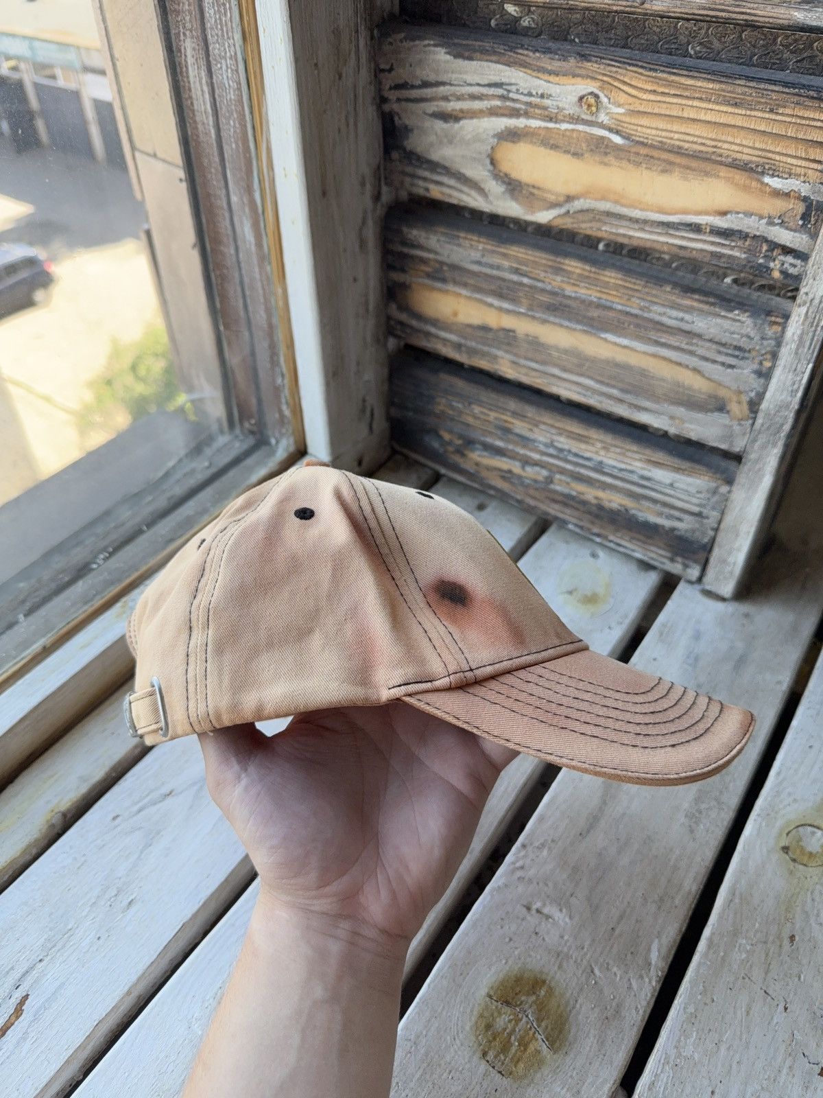 Lamborghini Official Lamborghini Cap Distressed Burn Fade Style Hat Cap Size ONE SIZE - 6 Thumbnail