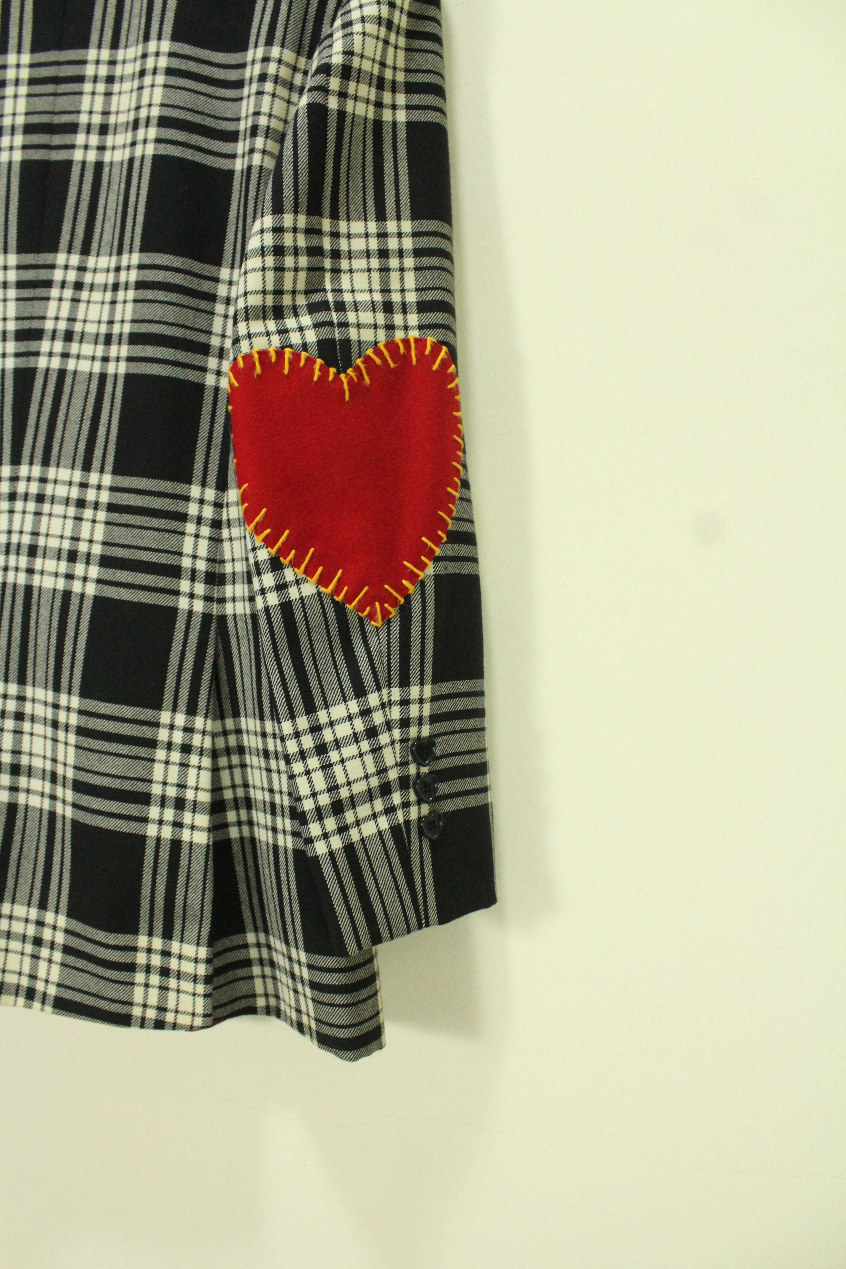 Moschino × Vintage Vintage 90s MOSCHINO CHEAP AND CHIC Jacket Tartan Love Size M / US 6-8 / IT 42-44 - 5 Thumbnail