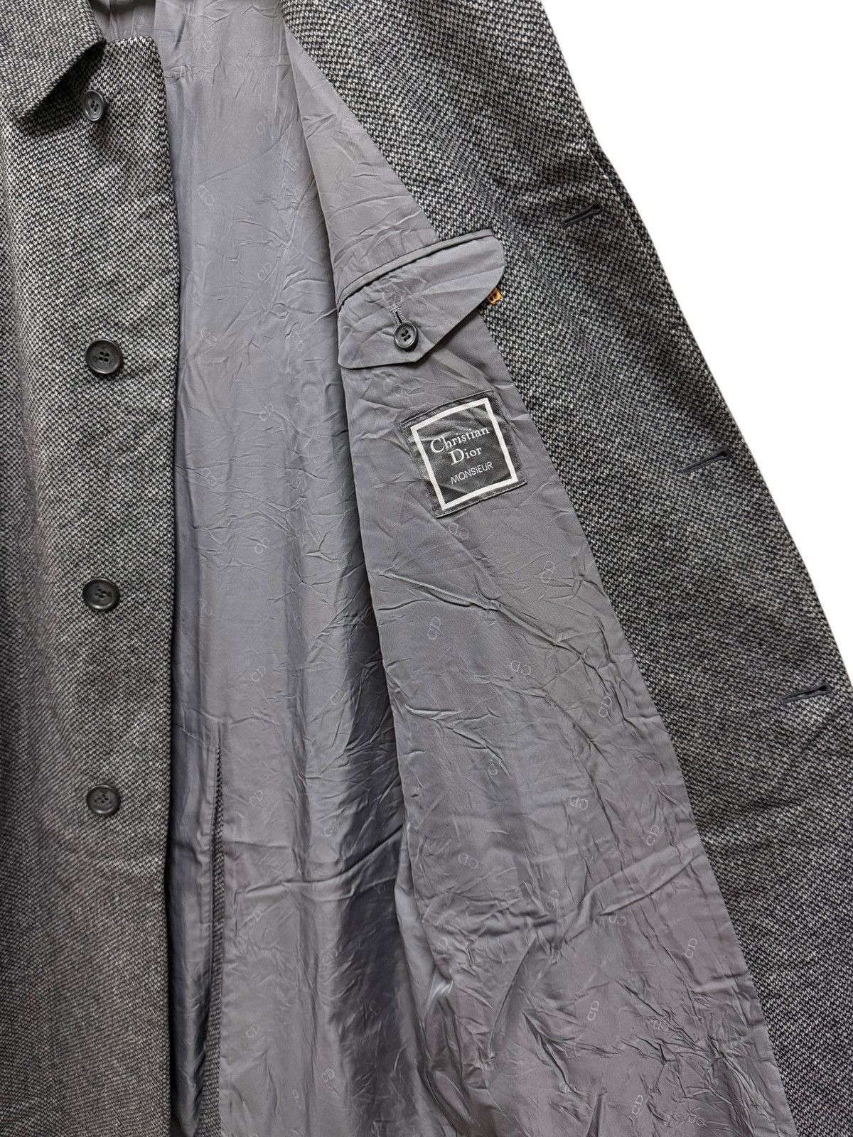 Christian Dior Monsieur Vintage Christian Dior Monsieur Herringbone wool Trench coat Size US L / EU 52-54 / 3 - 5 Thumbnail