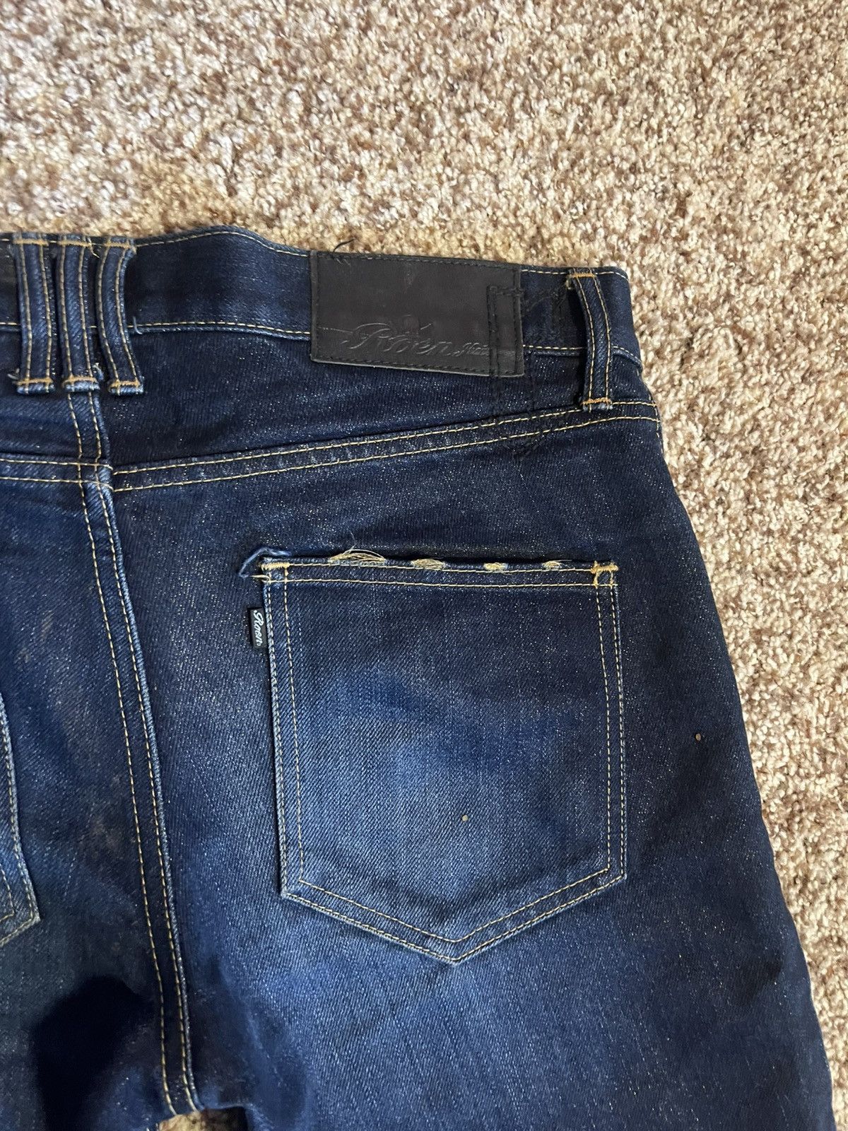 Roen Roen Made In Japan Gold Distressed Denim Jeans Size US 31 - 3 Thumbnail