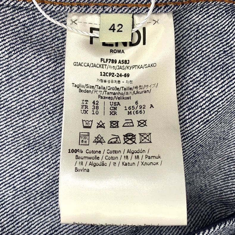 Fendi Fendi Blue Logo Stripe Denim Jacket Size US M / EU 48-50 / 2 - 8 Thumbnail