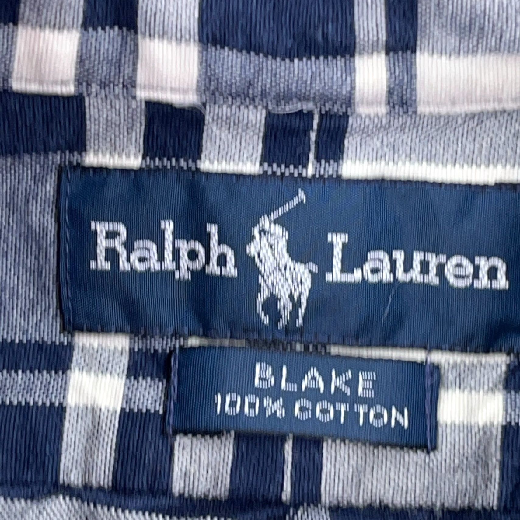 Ralph Lauren VINTAGE Ralph Lauren Shirt Men XL Blue White Plaid Button-Up Oxford Blake Tartan 90s Style Mens Size US L / EU 52-54 / 3 - 3 Thumbnail
