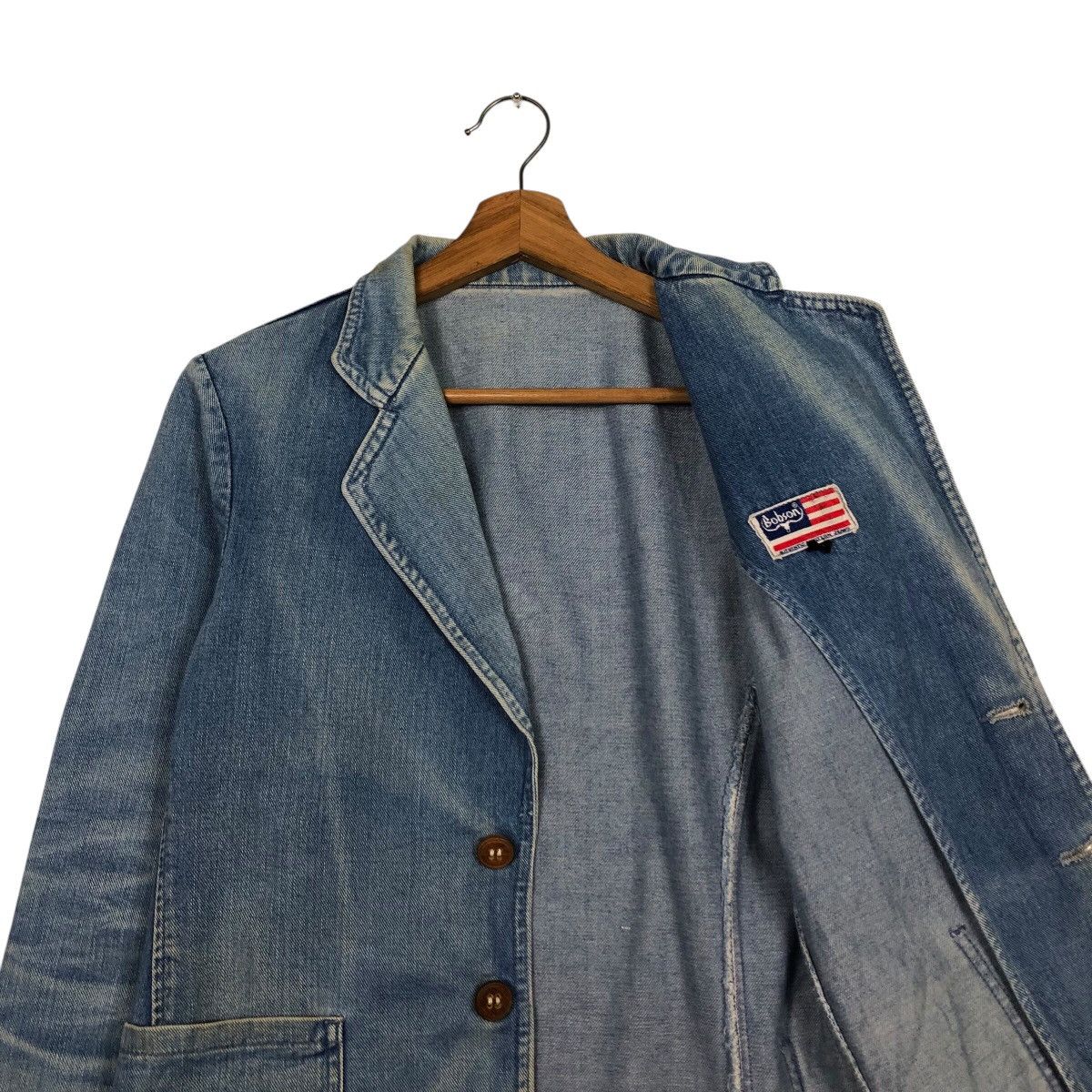 Japanese Brand 📌Vintage Chore Worker Denim Jacket Biker Bobsons Usa Size US S / EU 44-46 / 1 - 13 Thumbnail