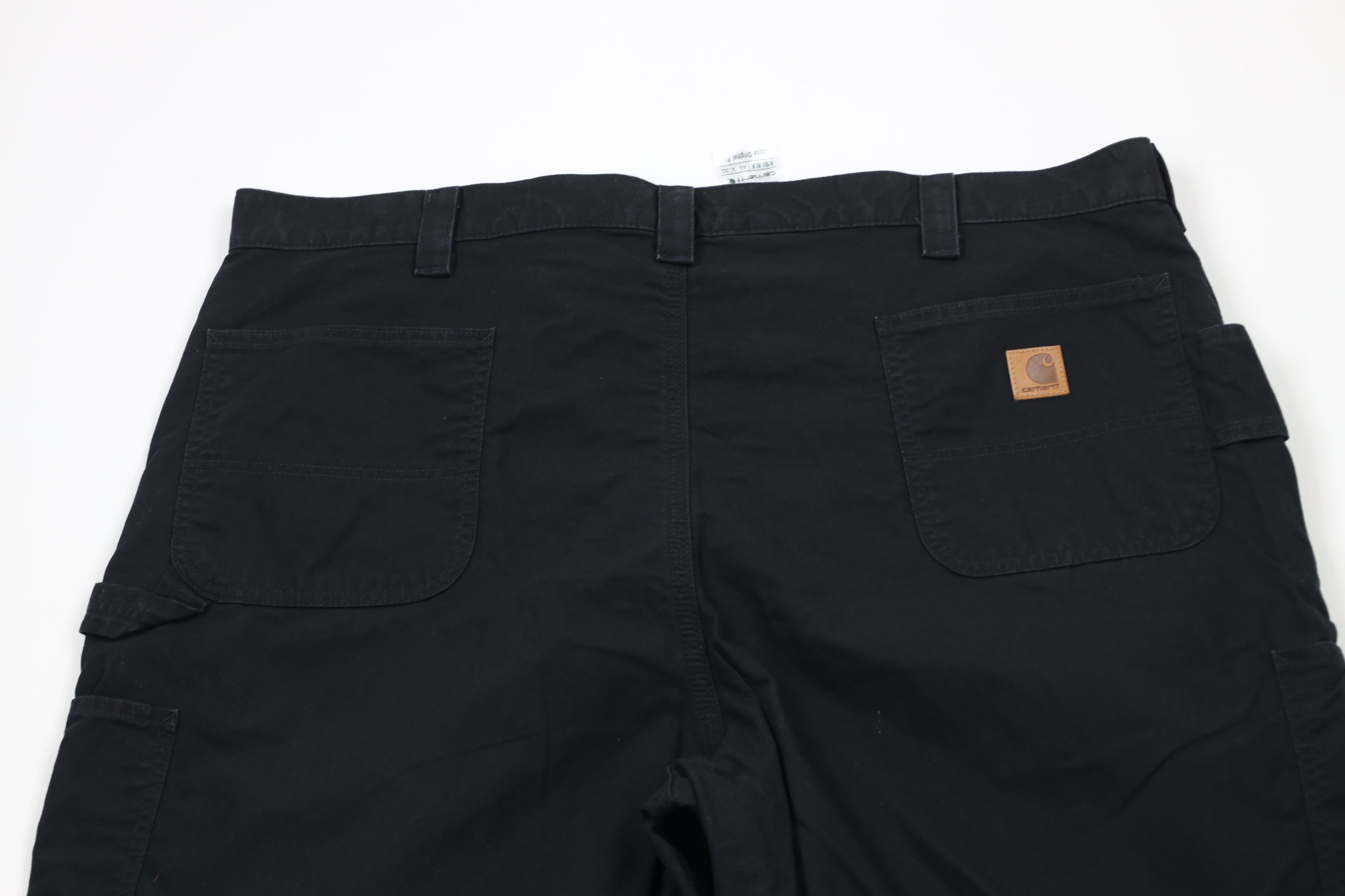 Carhartt × Vintage Vintage Y2K Carhartt Canvas Wide Leg Dungaree Pants Black Size US 44 / EU 60 - 9 Thumbnail