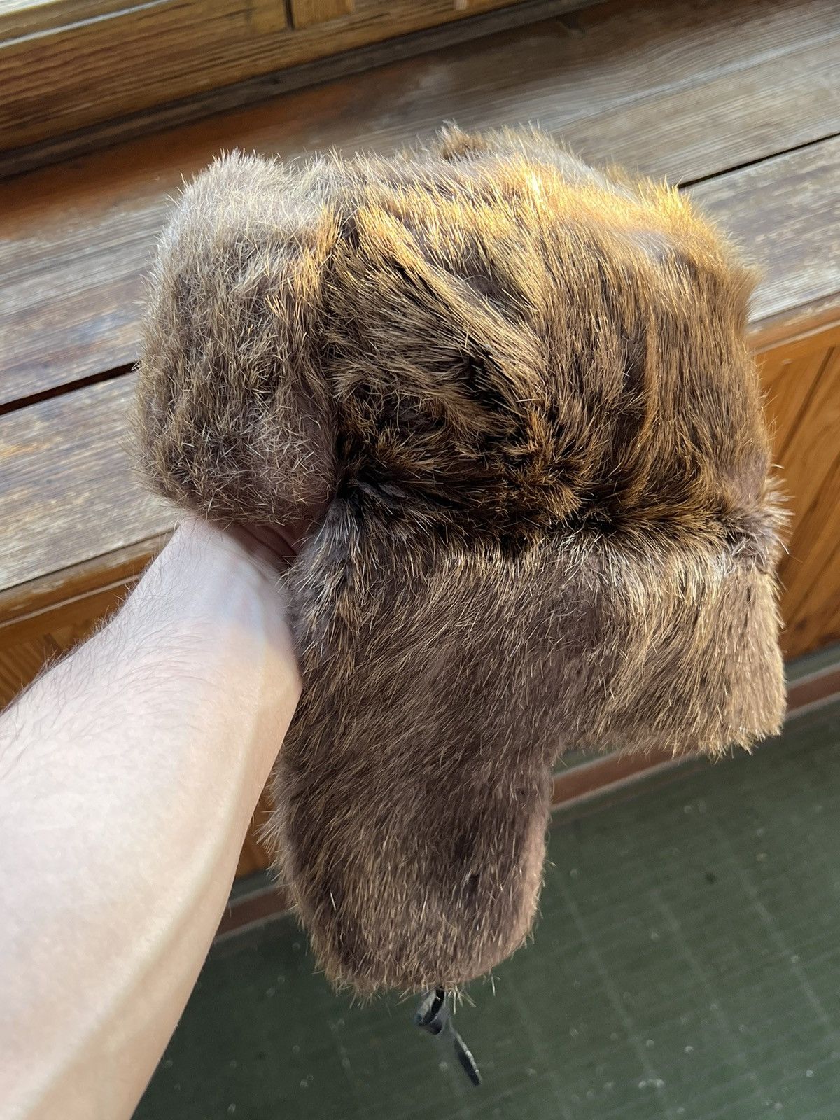 Vintage Vintage Ushanka trapper rabbit leather hat rare Size ONE SIZE - 20 Thumbnail