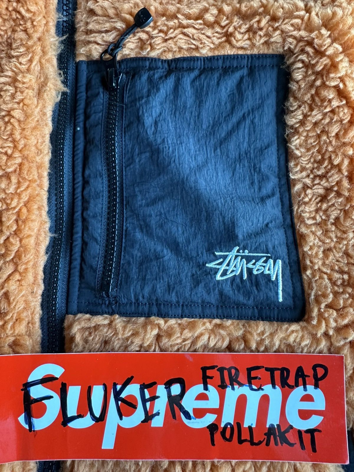 Stussy STUSSY sherpa Reversible Vest Orange Black Size L Used 10/10 Size US L / EU 52-54 / 3 - 6 Thumbnail